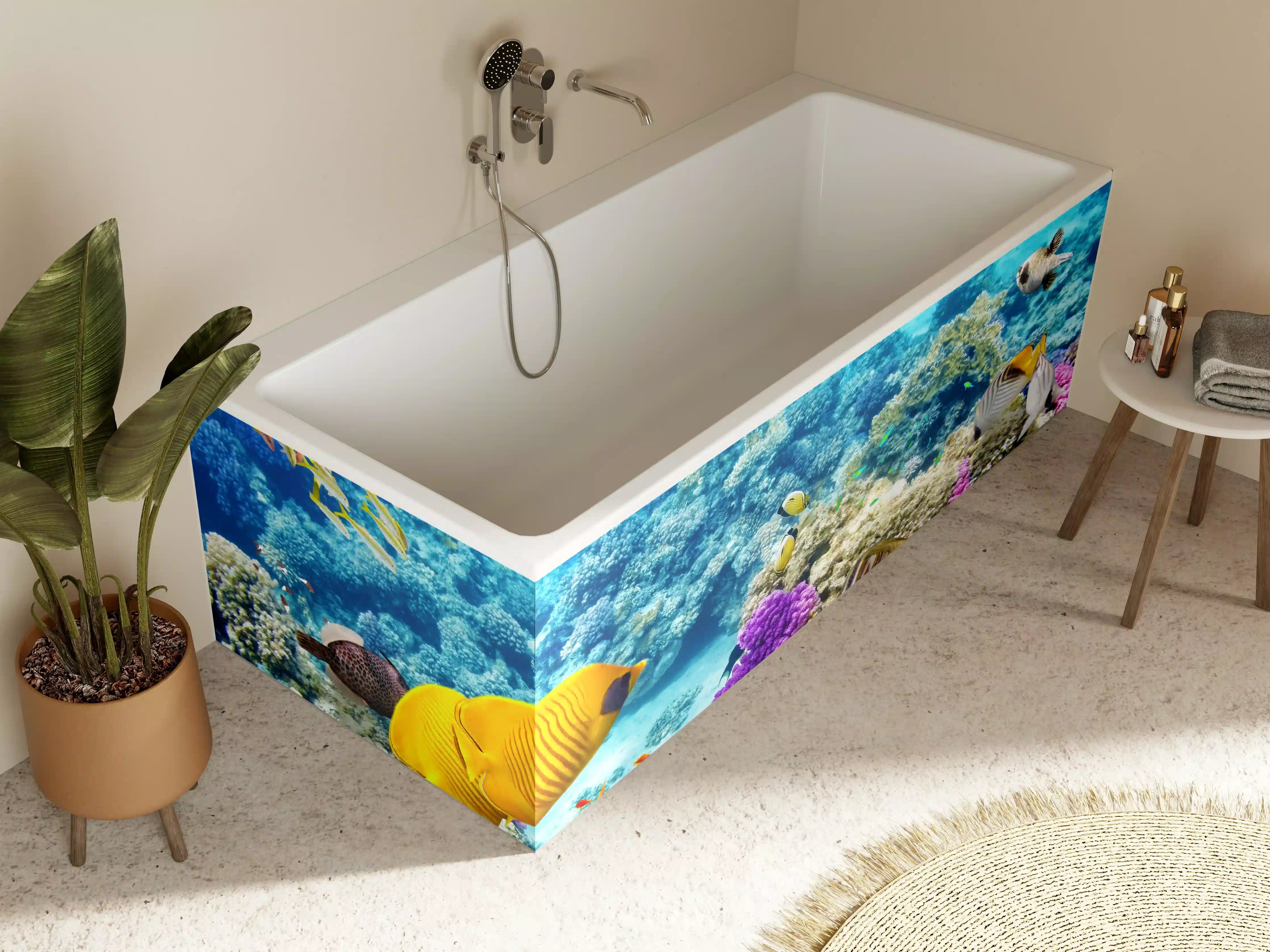 Badewannen-Rückwand - bunte Unterwasserwelt in Australien