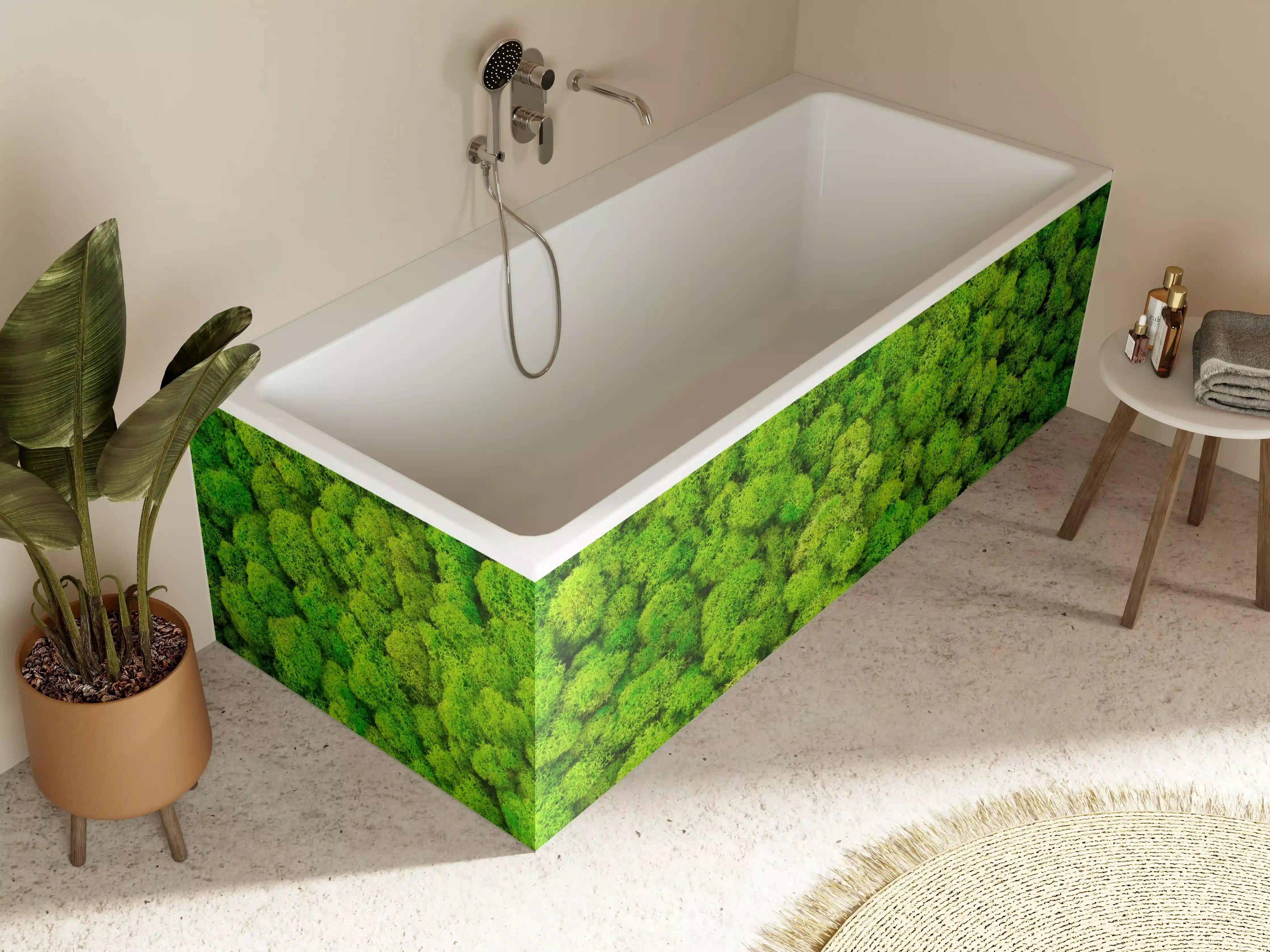 Badewannen-Rückwand - dekoratives Moos Design