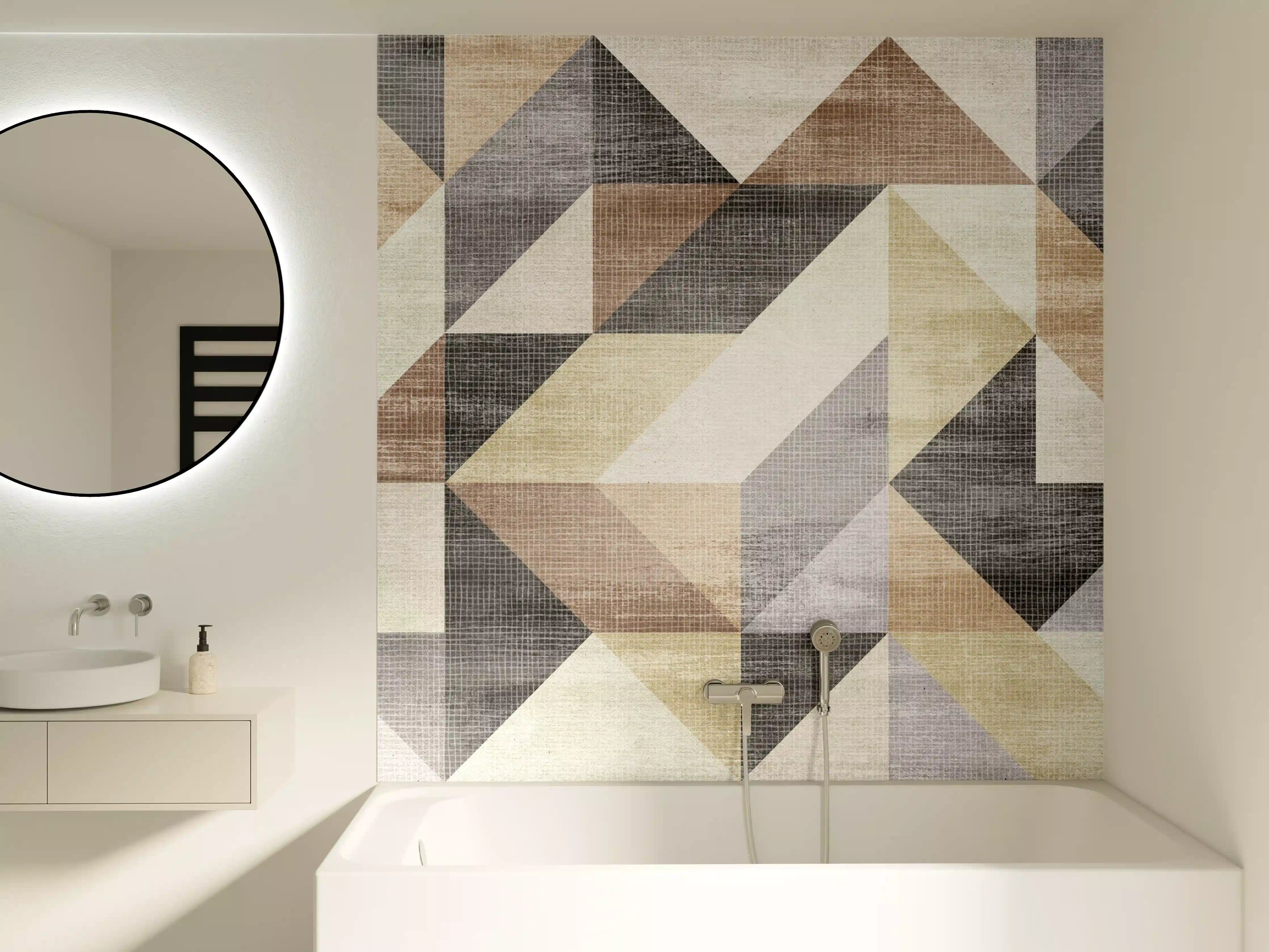 Badewannen-Rückwand - gestreiften Stoff Textur 