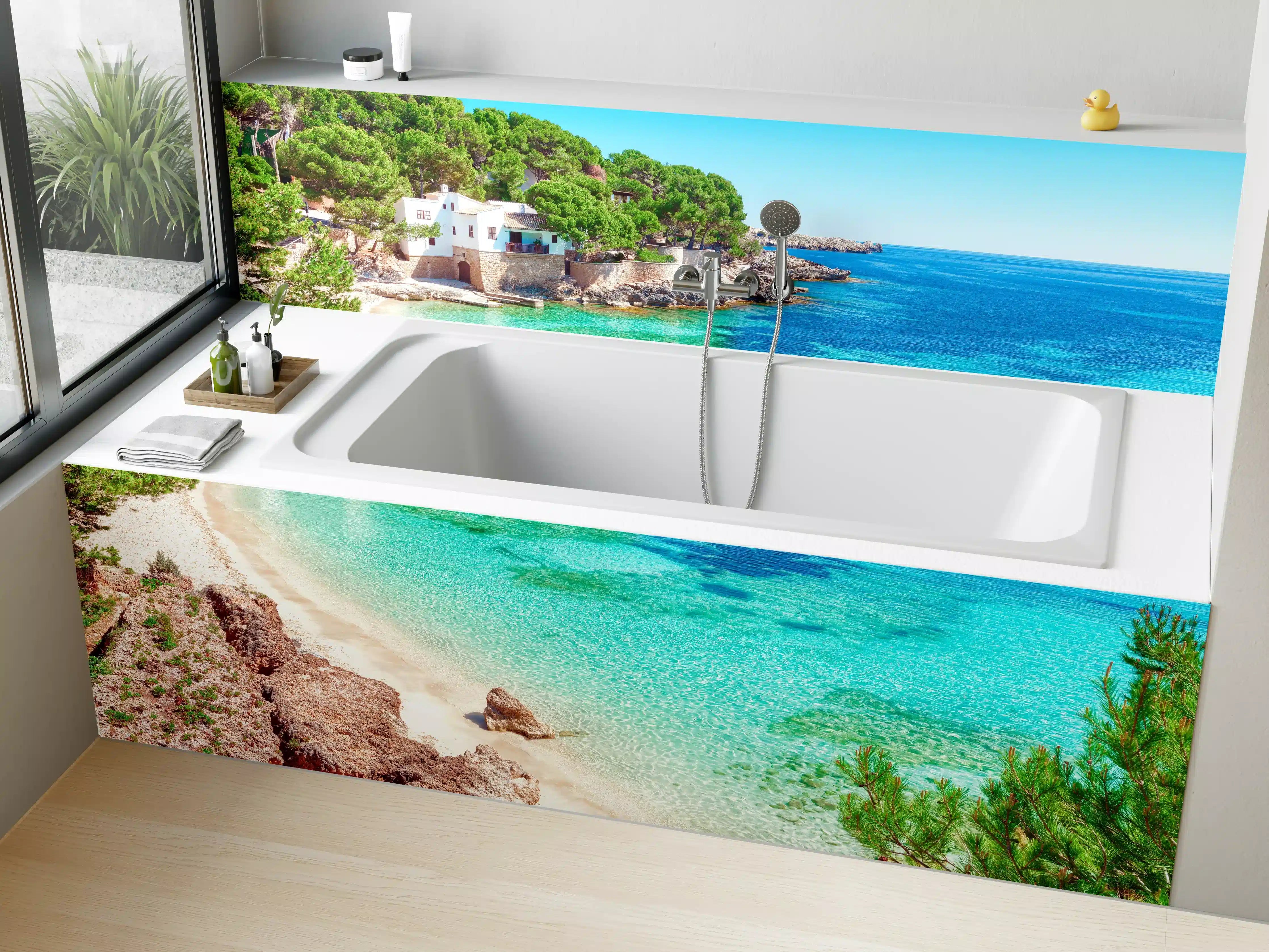 Badewannen-Rückwand - traumhafter Mallorca Strand 