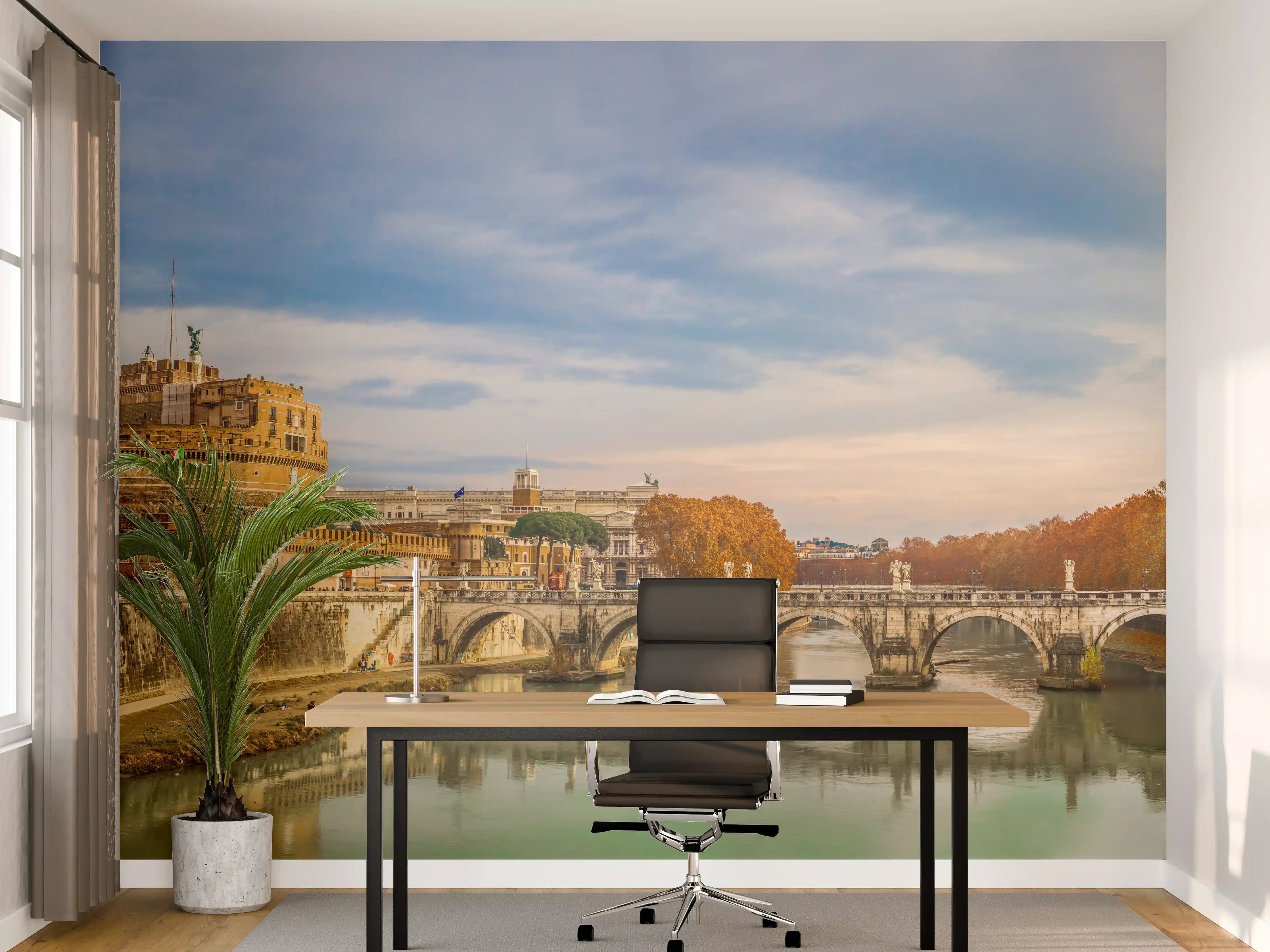 Büro Wandgestaltung -  Brücke in Sant'angelo in Rome - Italien