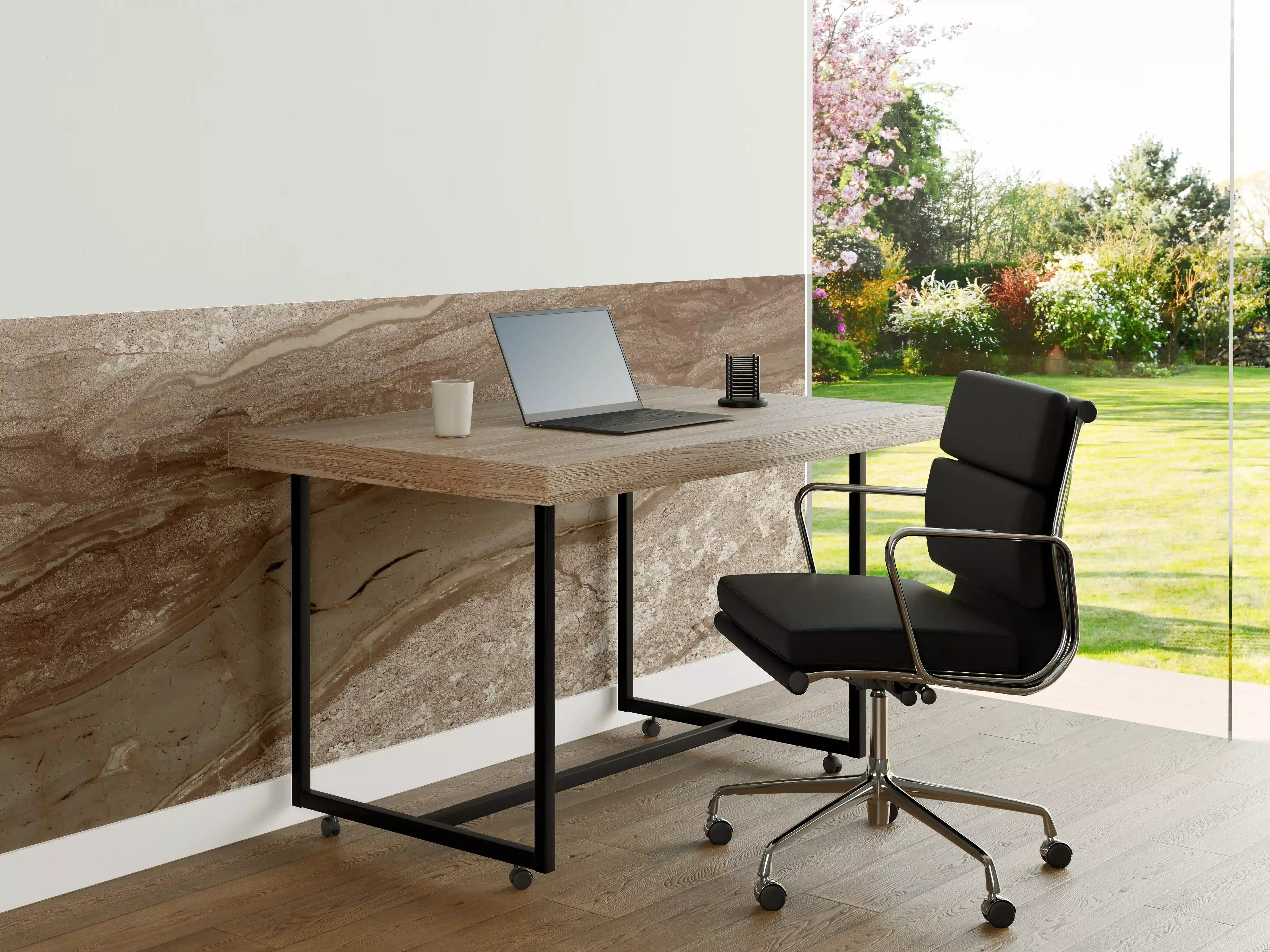 Büro Wandgestaltung -  Dunkler Diana royal Marmor