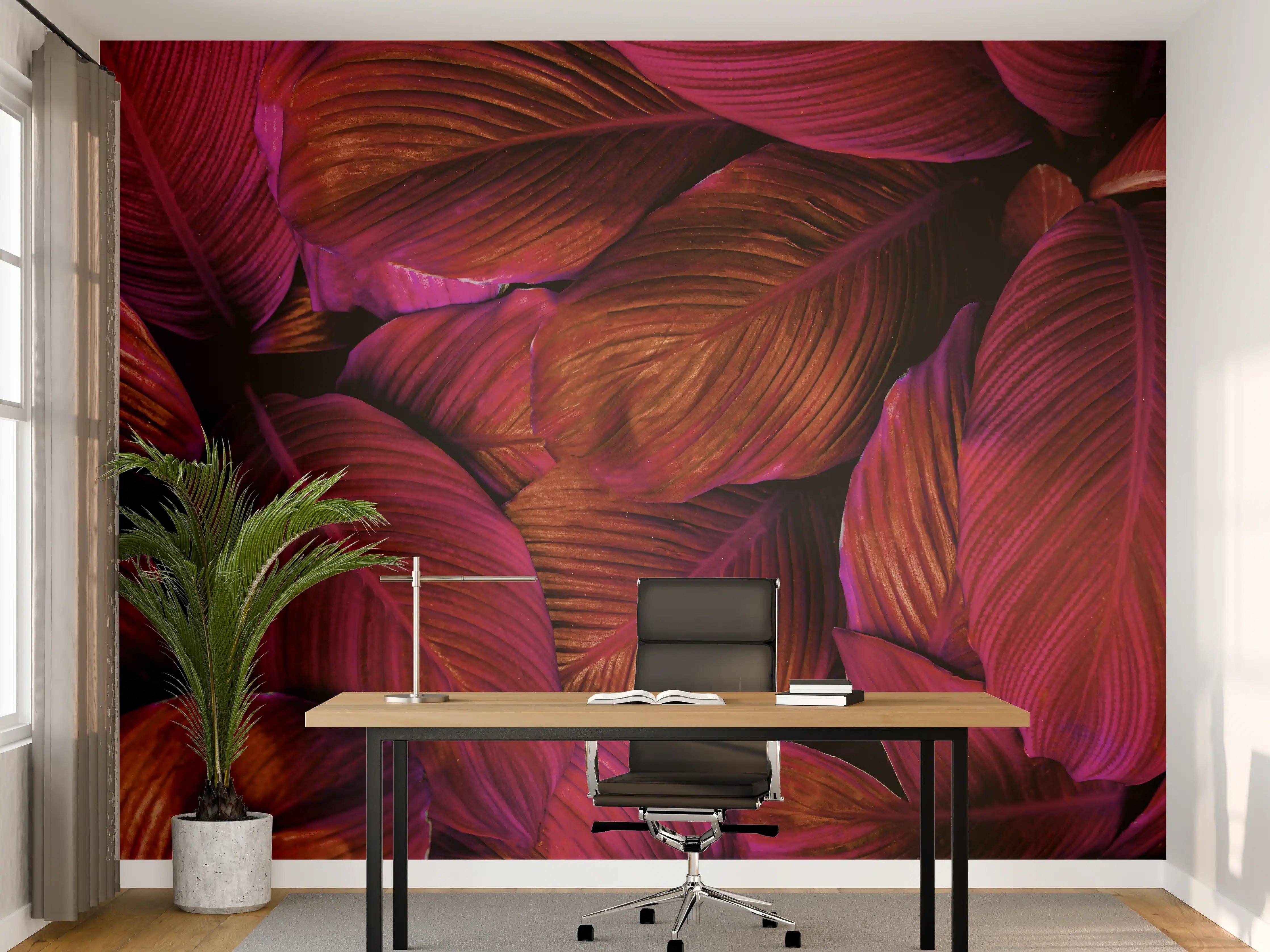 Büro Wandgestaltung -  Spathiphyllum cannifolium - Rosa Blätter