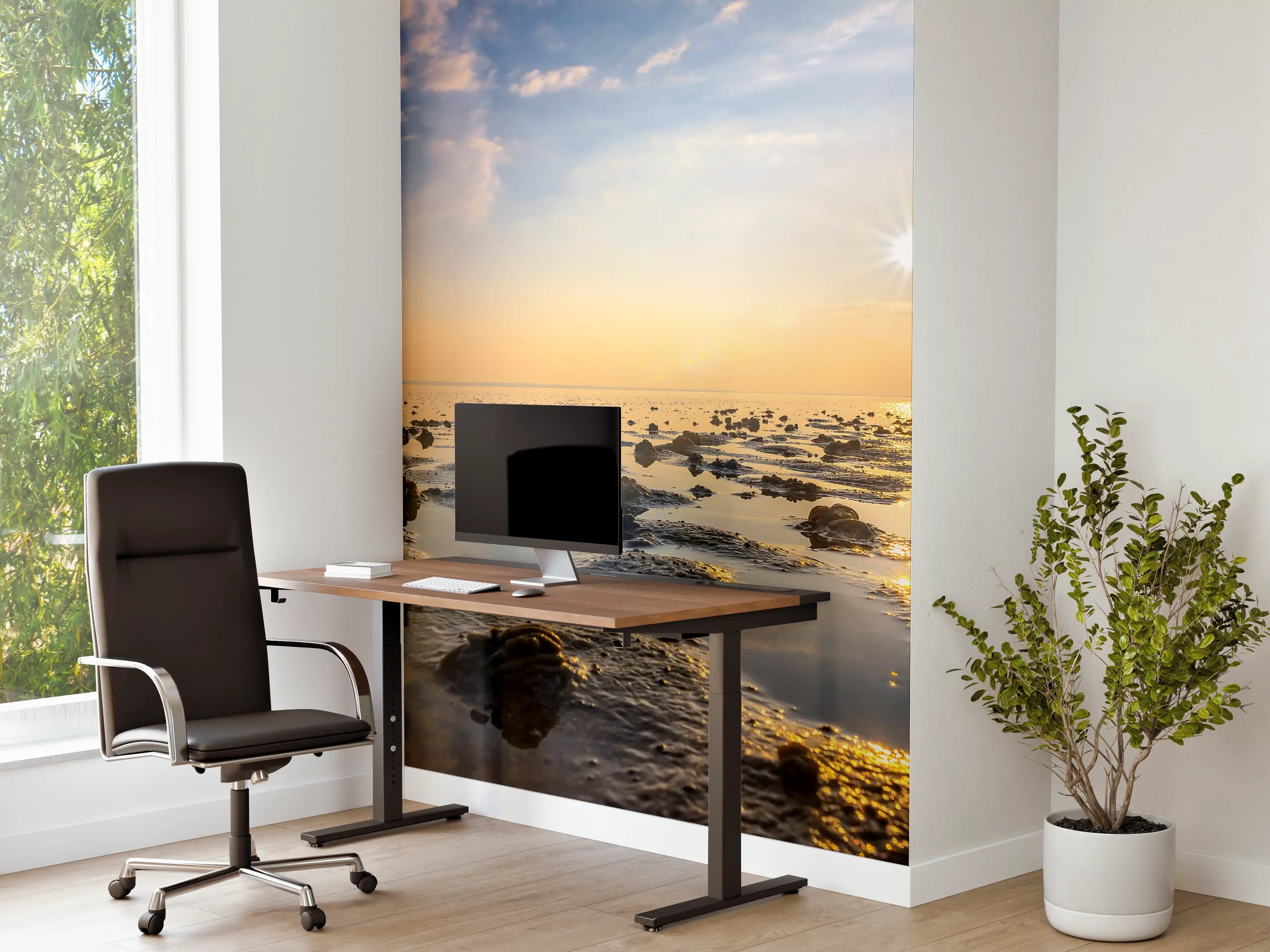Büro Wandgestaltung -  endlose Küste der Nordsee 
