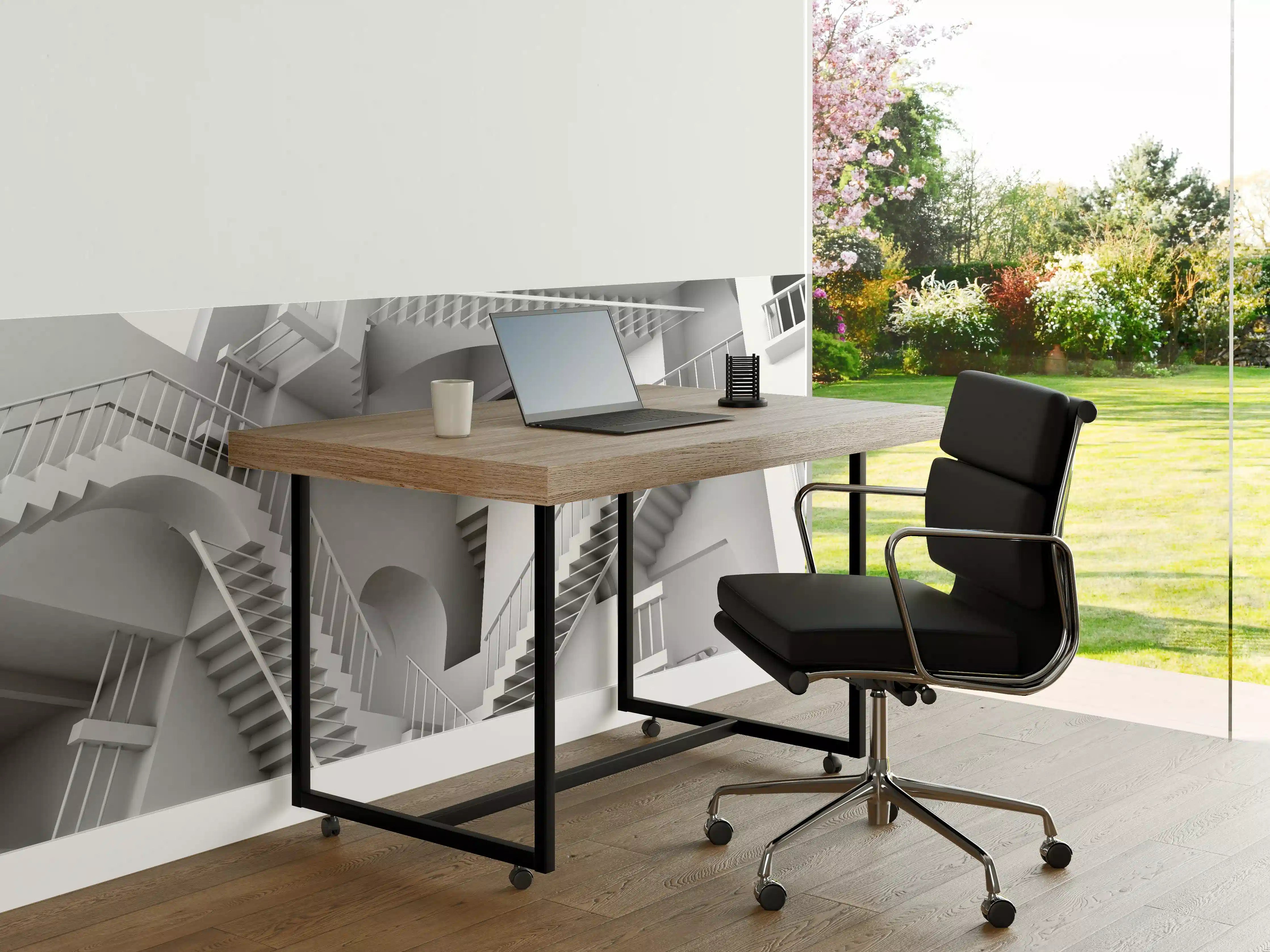 Büro Wandgestaltung - 3D-Illustration einer von Escher inspirierten Treppe