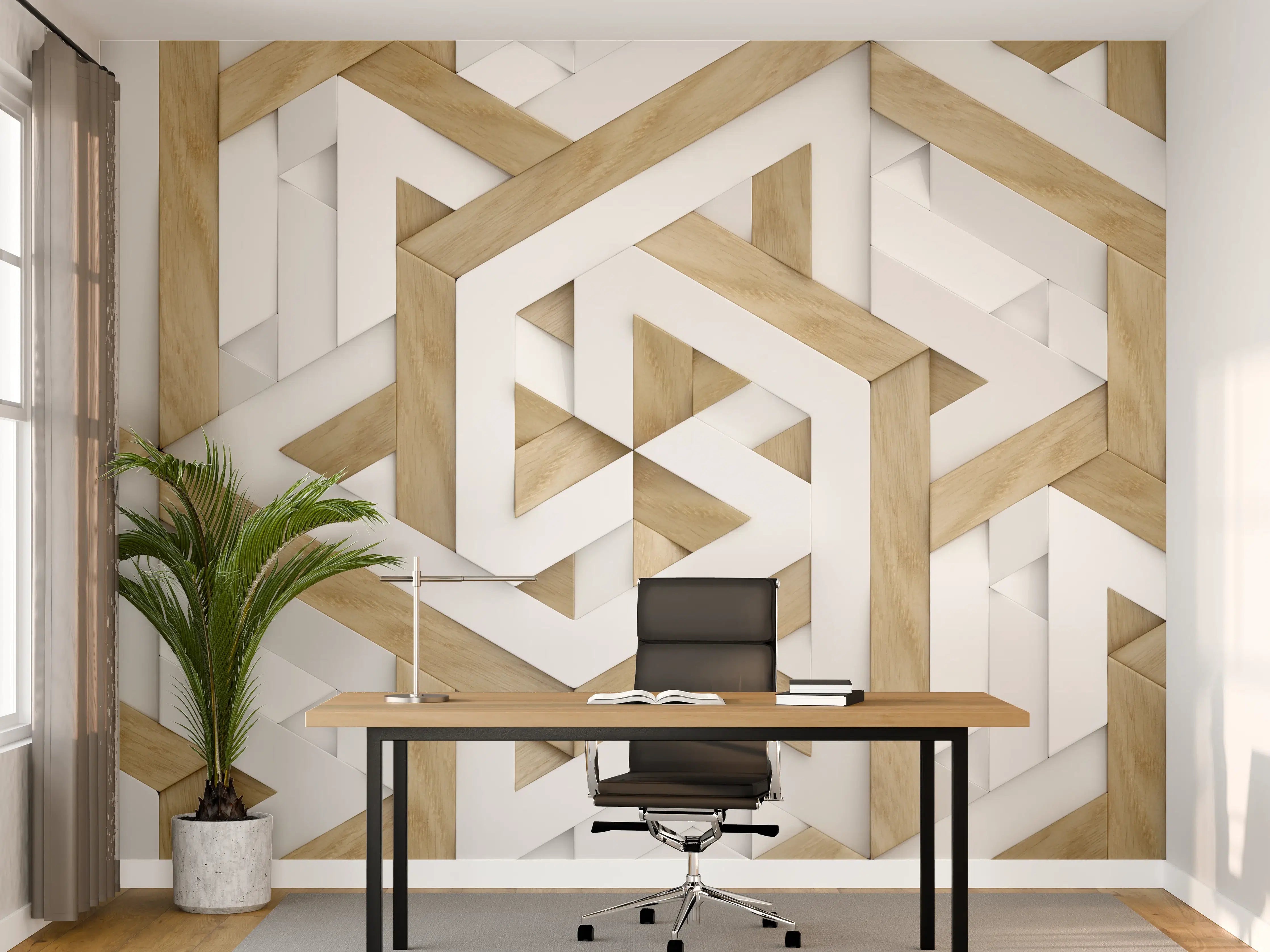 Büro Wandgestaltung - 3D Tapete - Mosaik Muster