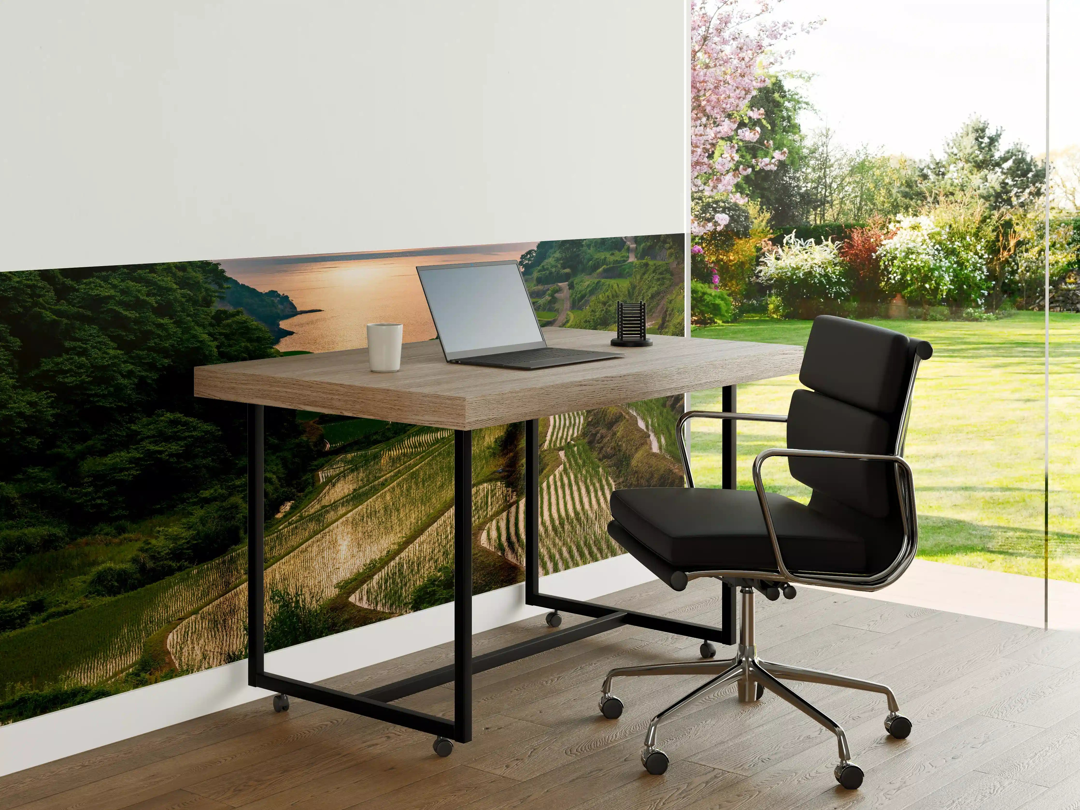 Büro Wandgestaltung - Abendlicher Blick japanische Berglandschaft