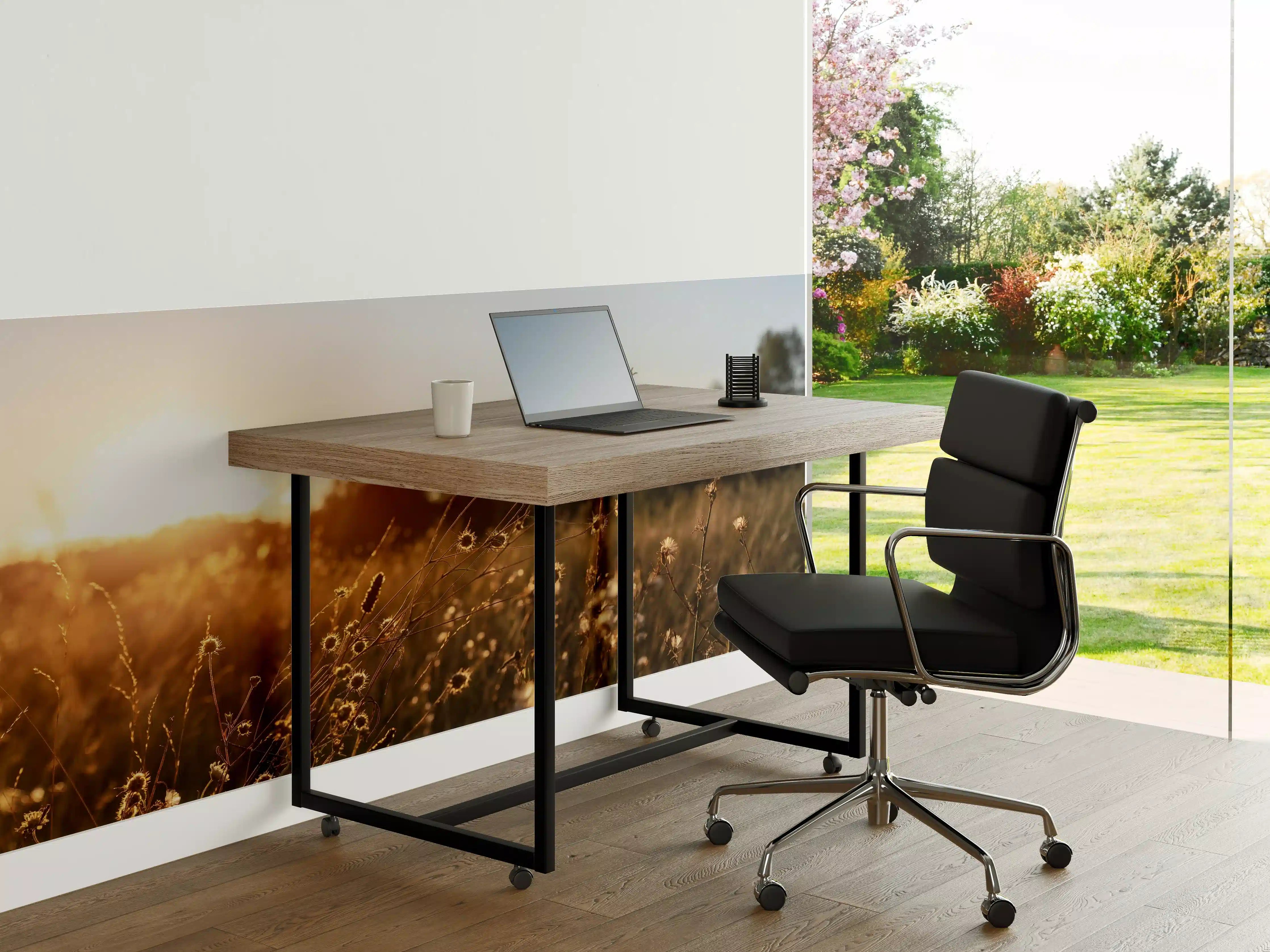 Büro Wandgestaltung - Abendlicht über Blütenmeer