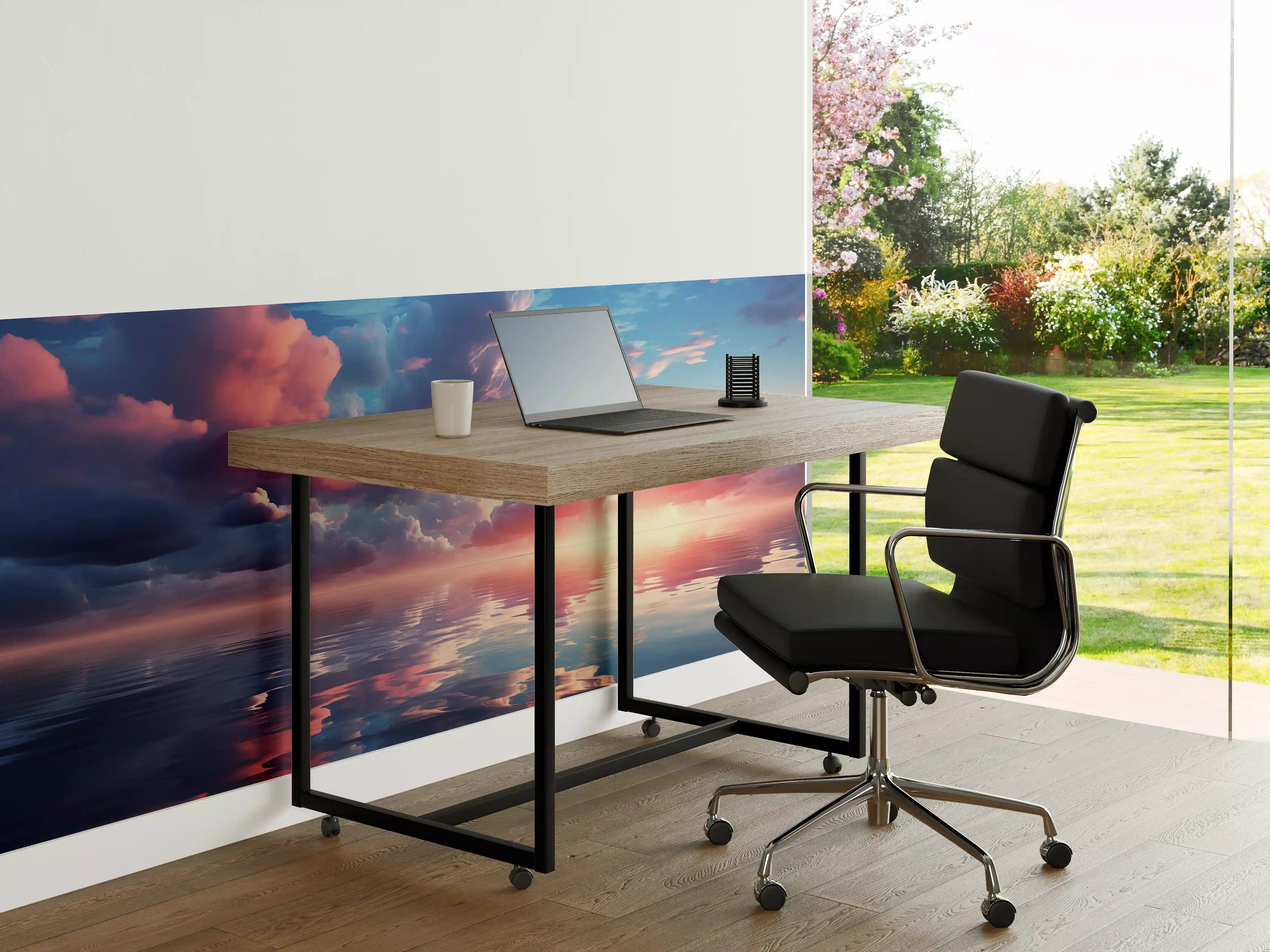 Büro Wandgestaltung - Abendrot über stillen Wellen
