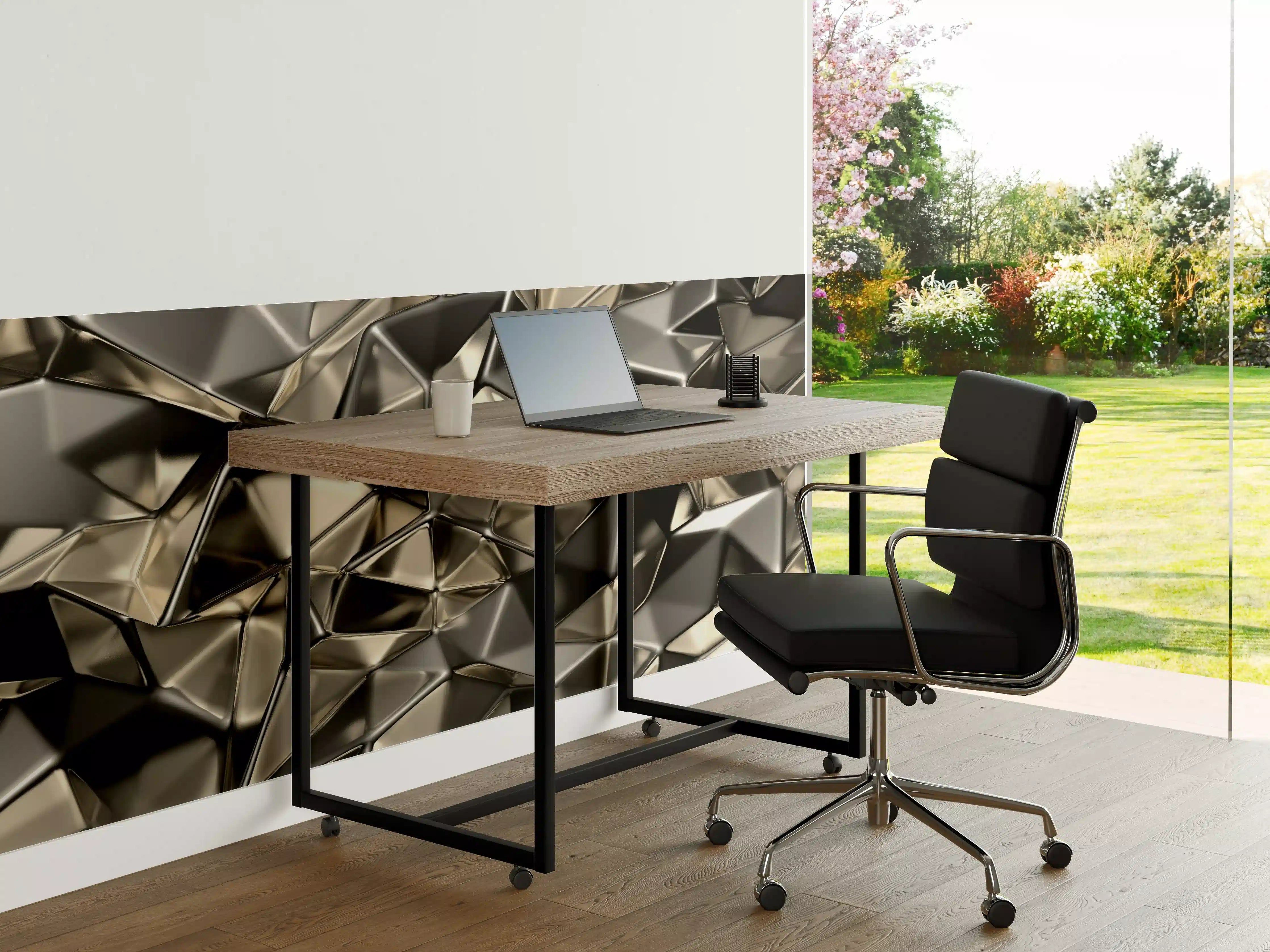 Büro Wandgestaltung - Abstract Metallic Triangle Pattern