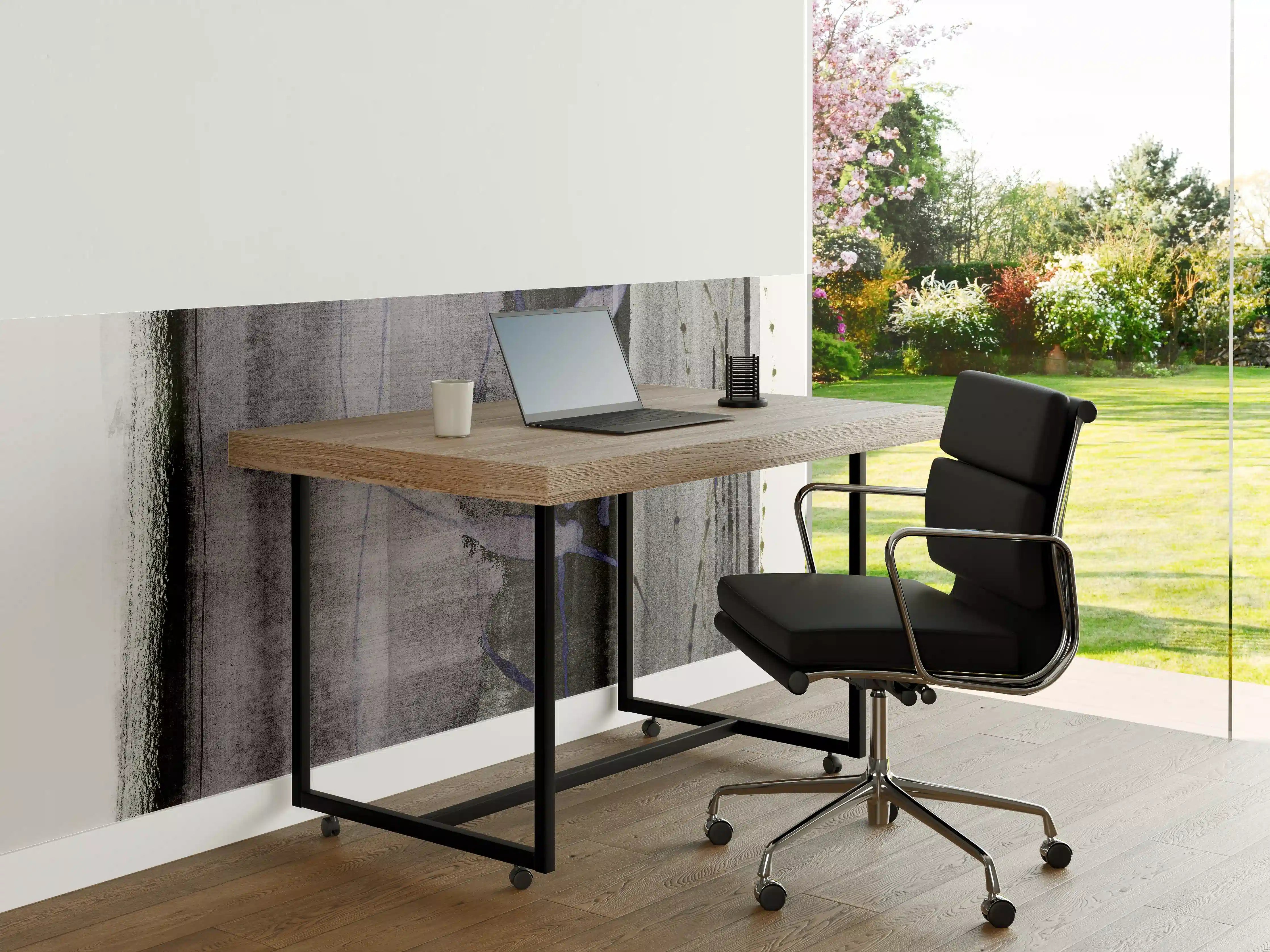 Büro Wandgestaltung - Abstrakte Aquarell-Grauschattierung