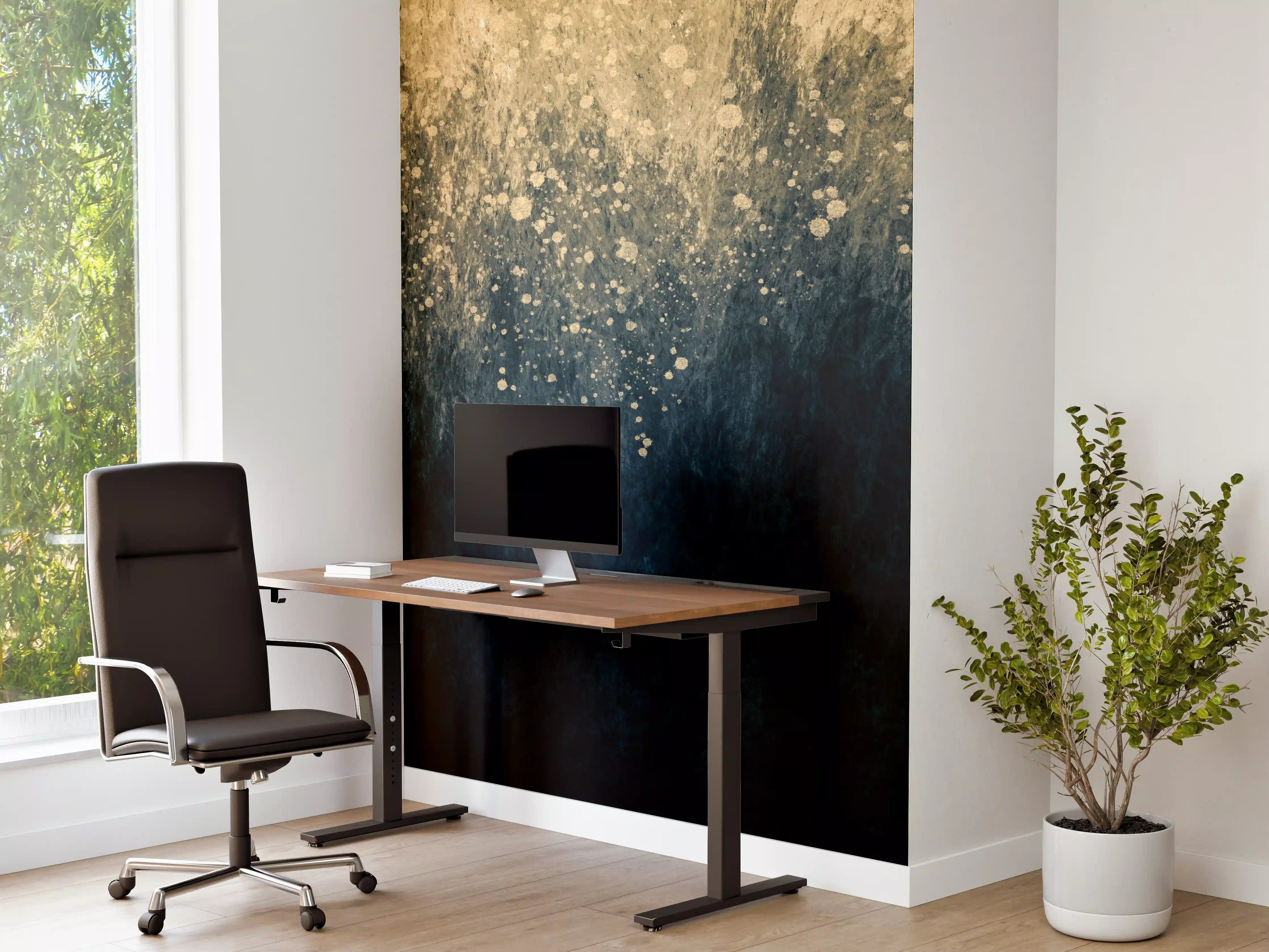 Büro Wandgestaltung - Abstrakte Aquarellkunst - Vintage