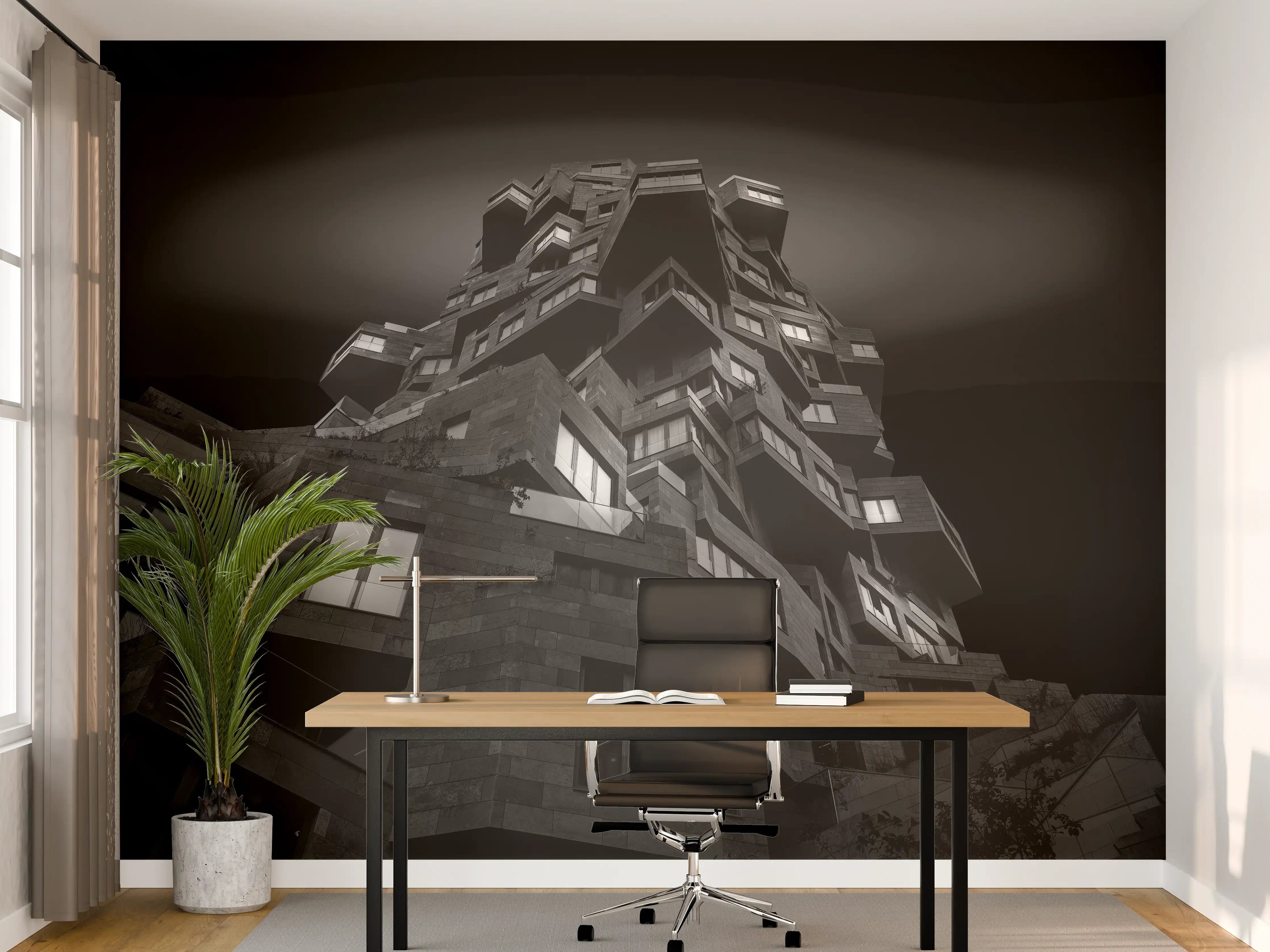 Büro Wandgestaltung - Abstrakte Architektur 