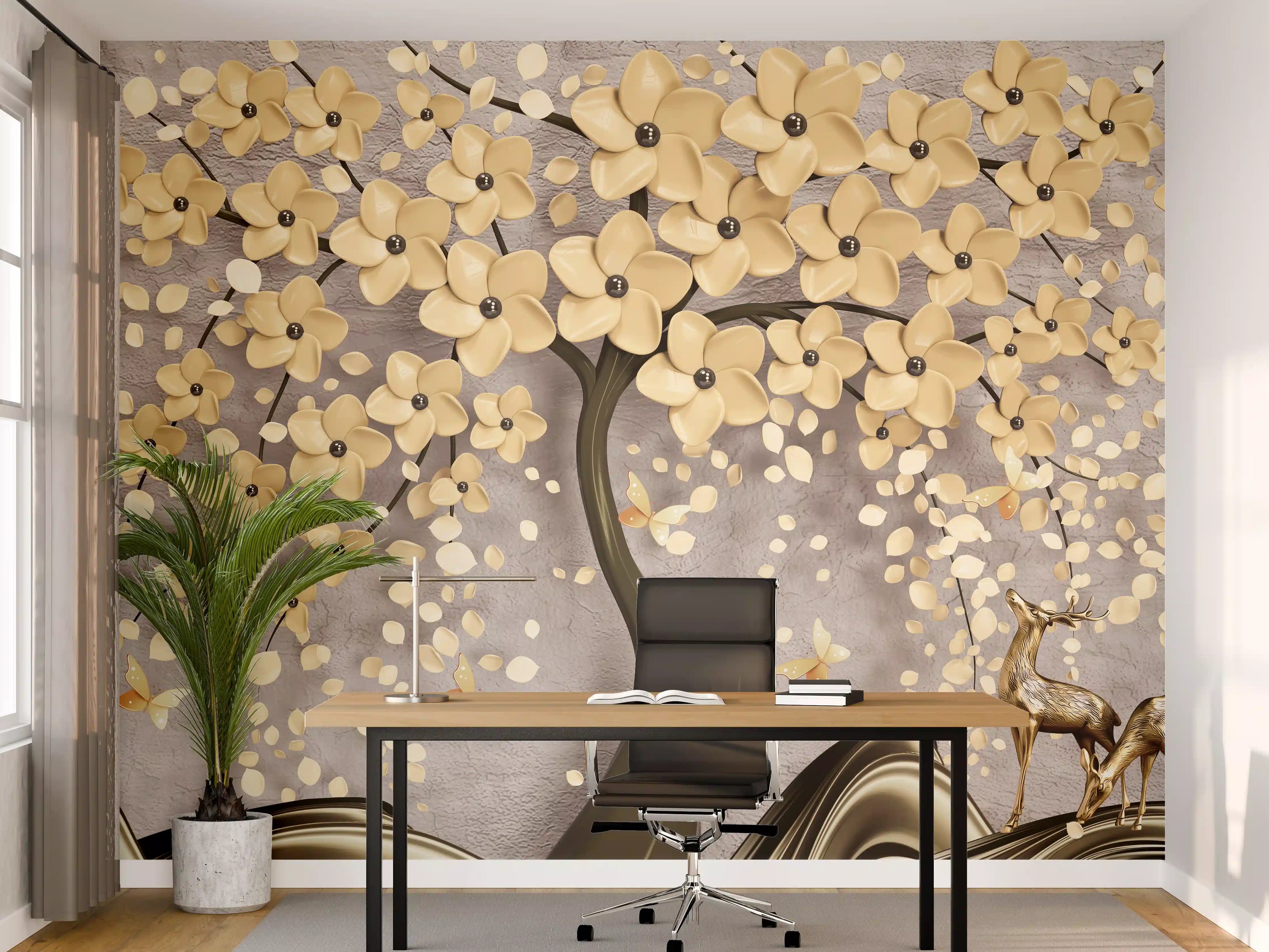 Büro Wandgestaltung - Abstrakte Baum Struktur