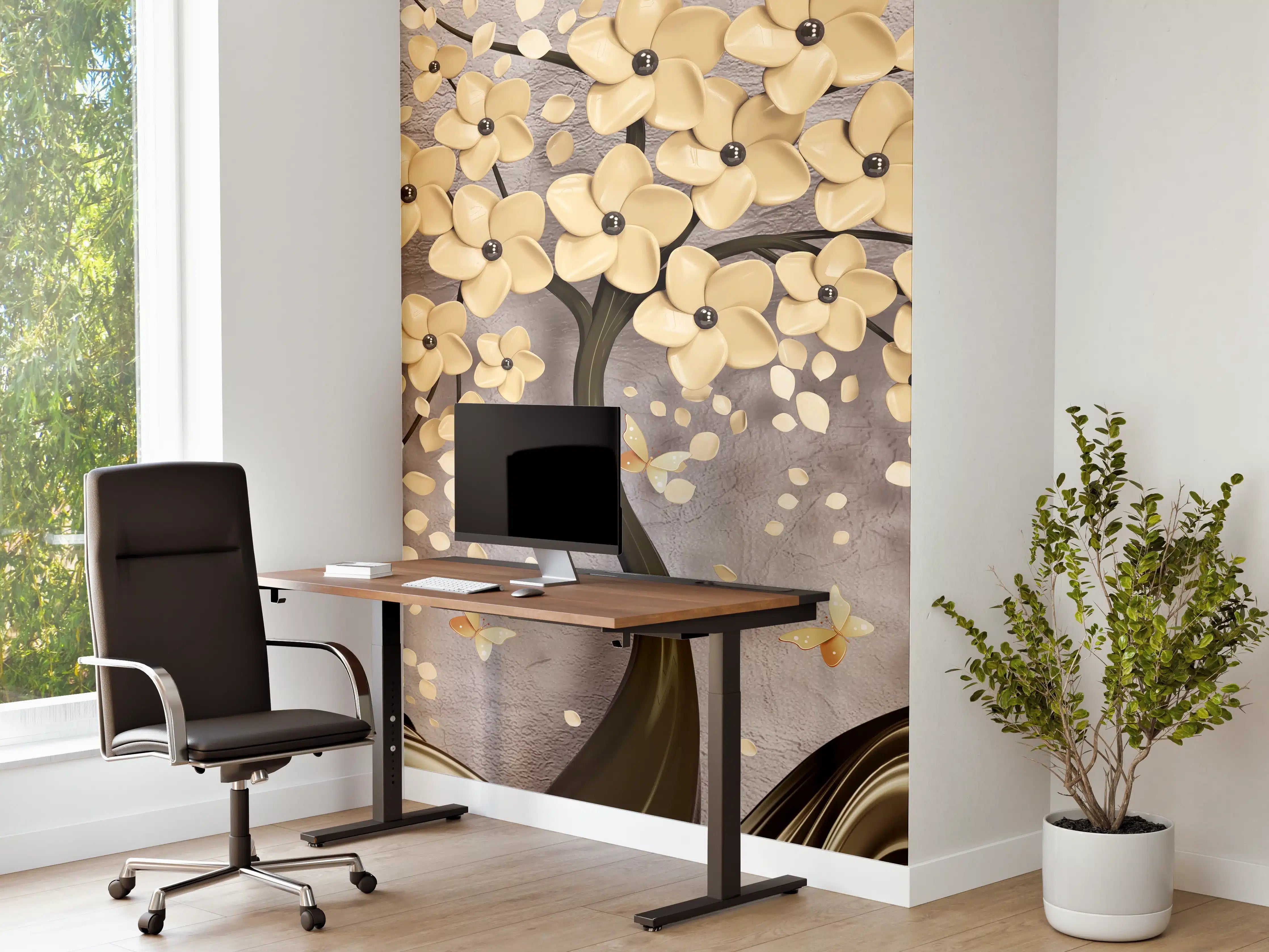 Büro Wandgestaltung - Abstrakte Baum Struktur