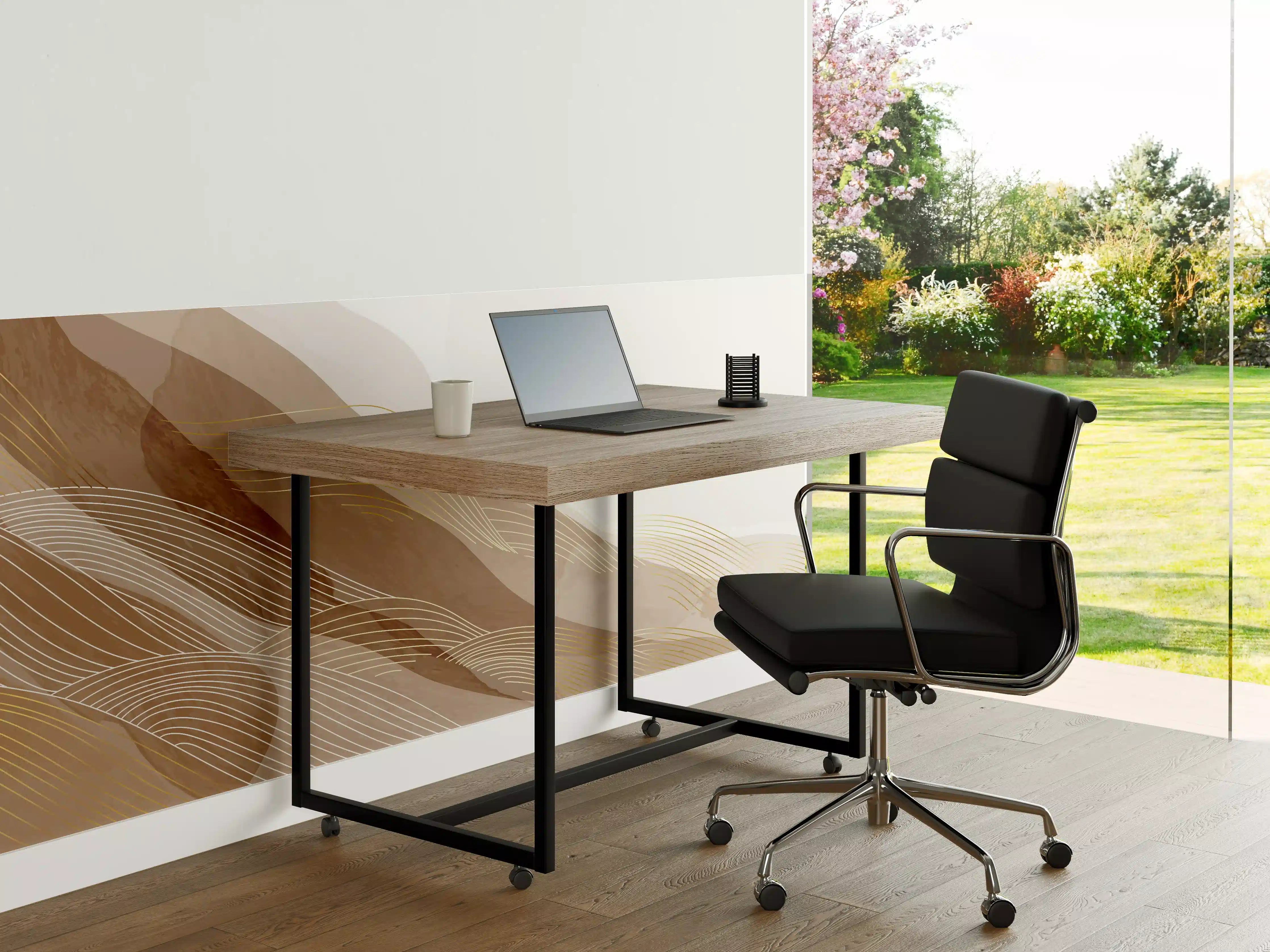 Büro Wandgestaltung - Abstrakte Beige Linien Kunst