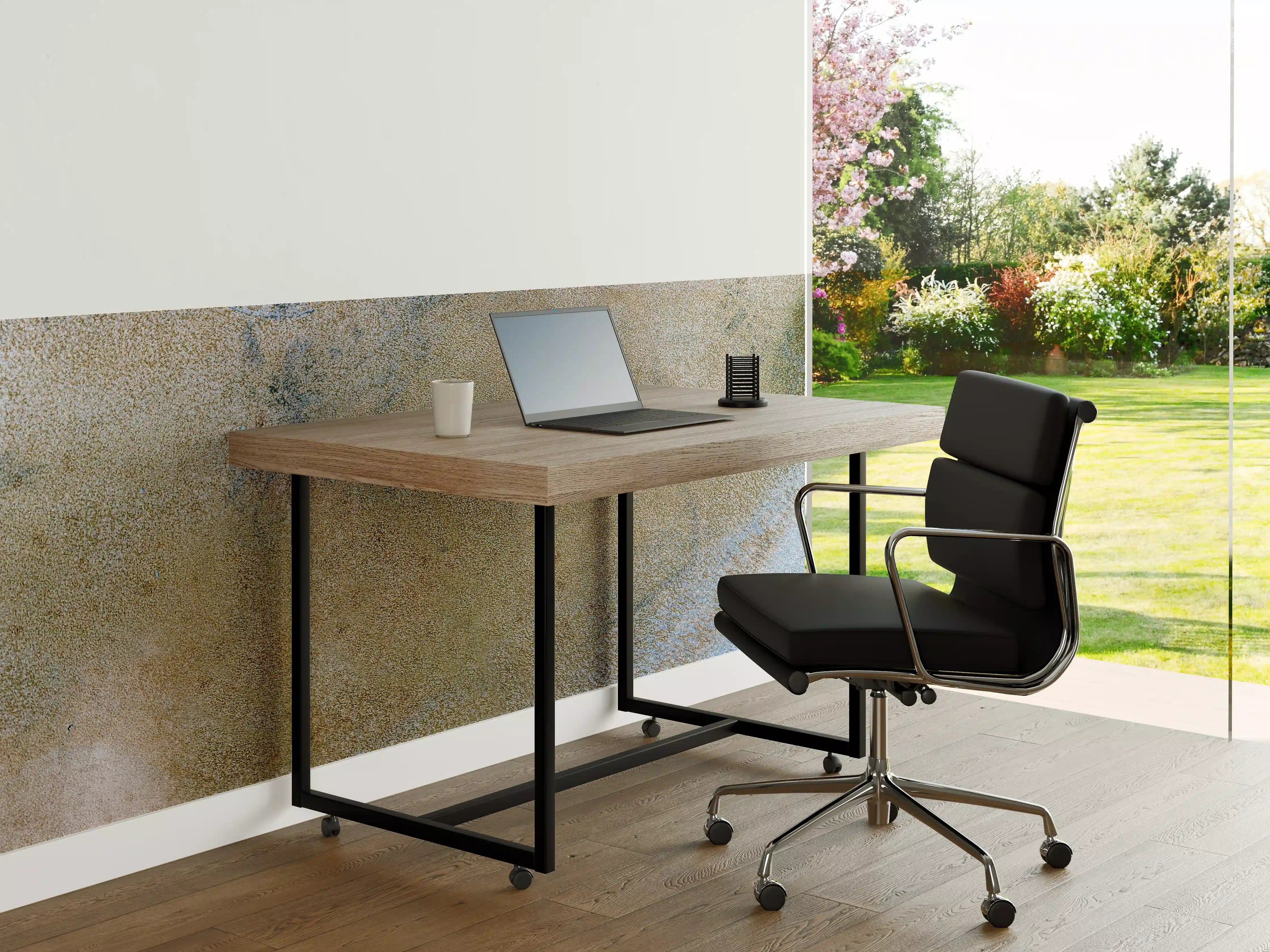 Büro Wandgestaltung - Abstrakte Blau-Braun-Kunststruktur