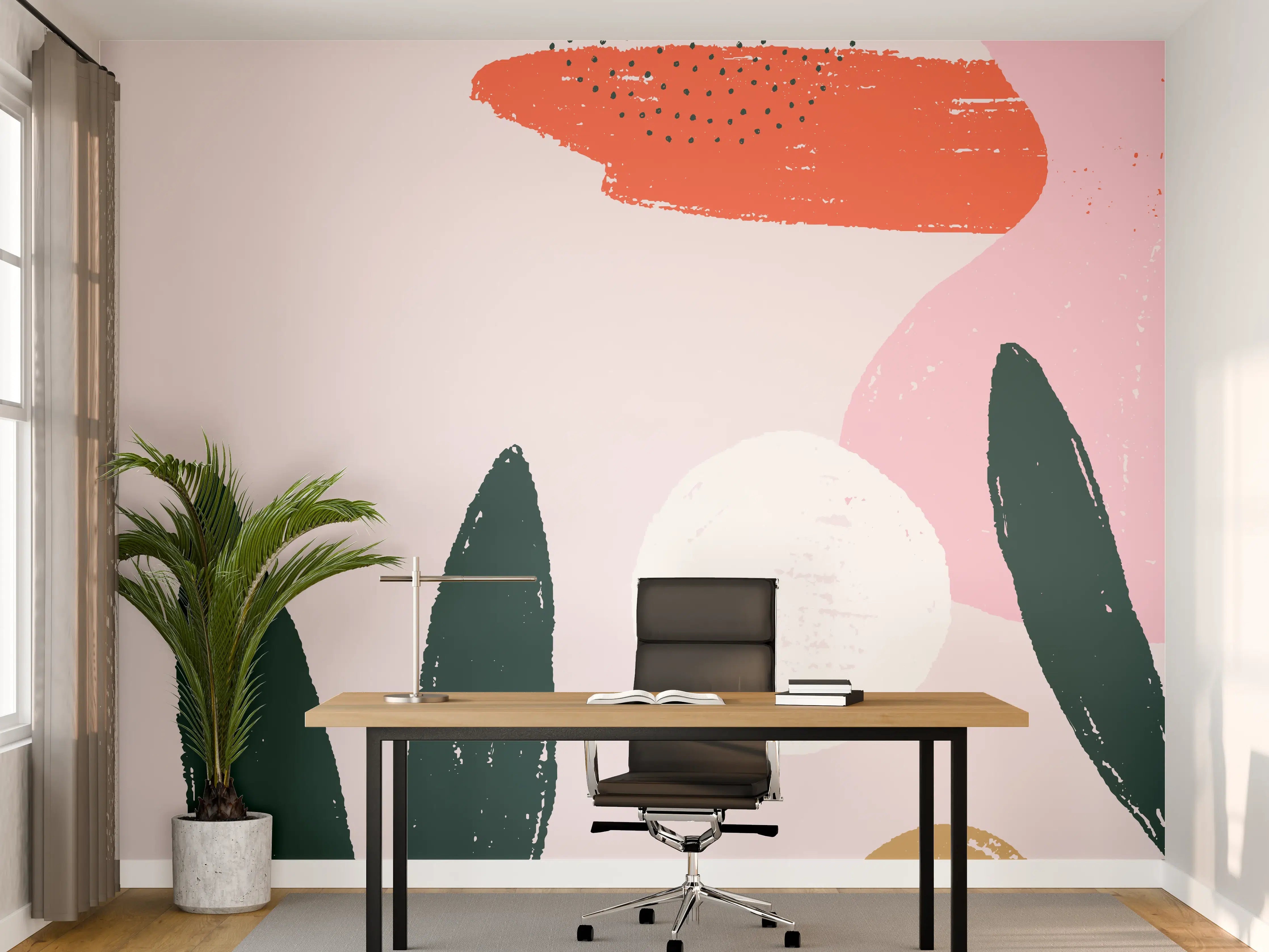Büro Wandgestaltung - Abstrakte Farbformen Kunstwerk