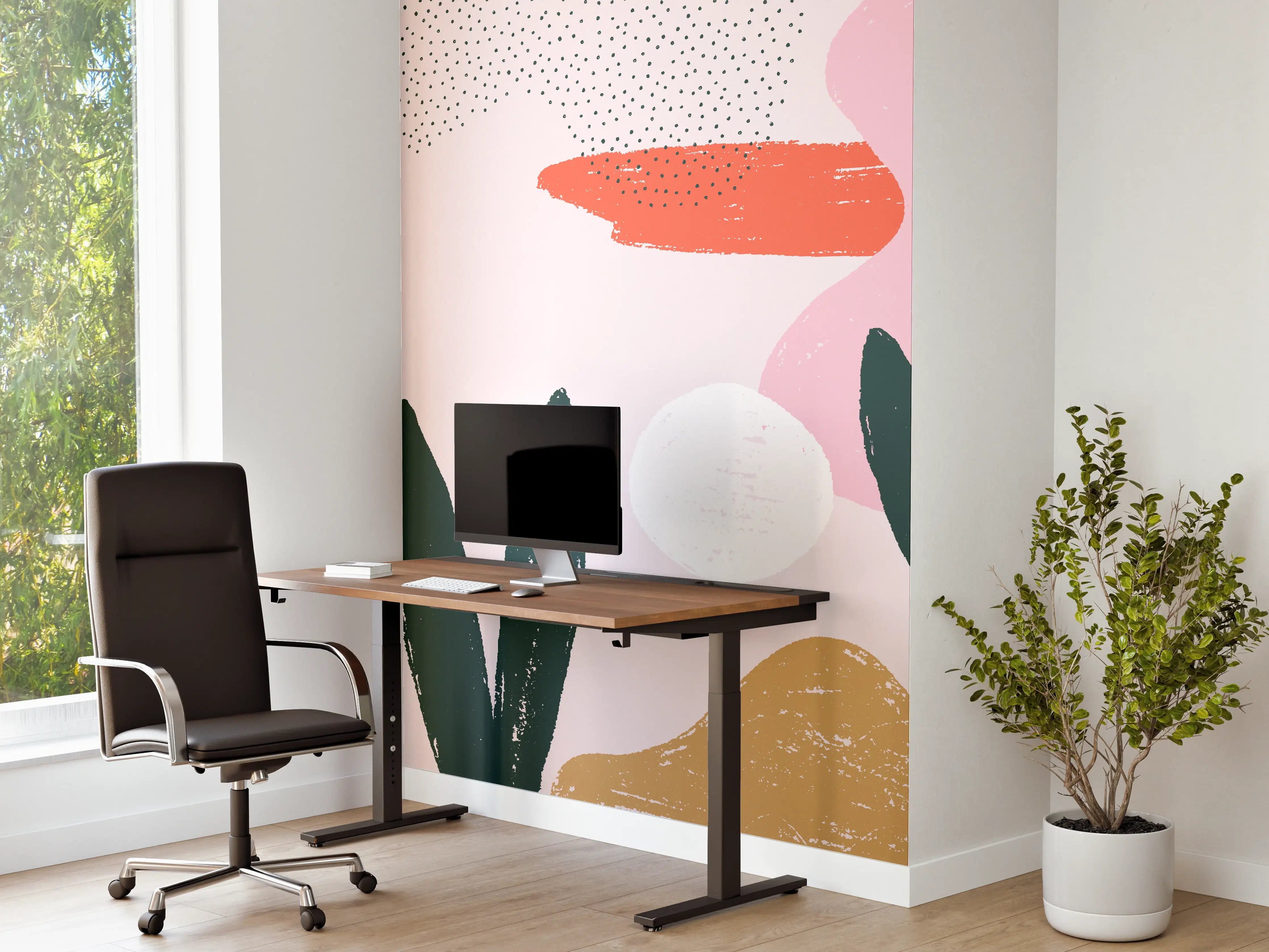 Büro Wandgestaltung - Abstrakte Farbformen Kunstwerk