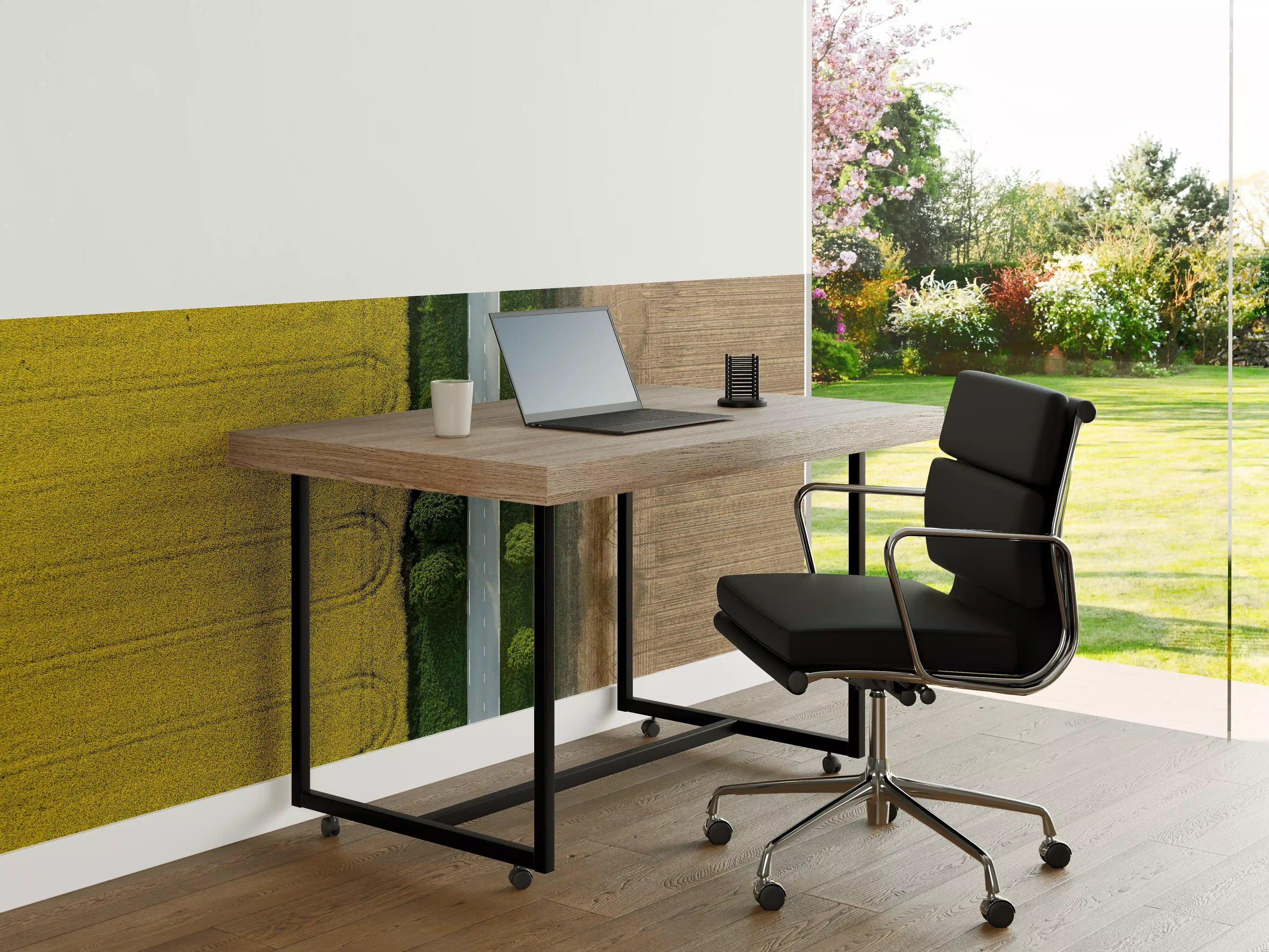 Büro Wandgestaltung - Abstrakte Felder Gelb-Braun