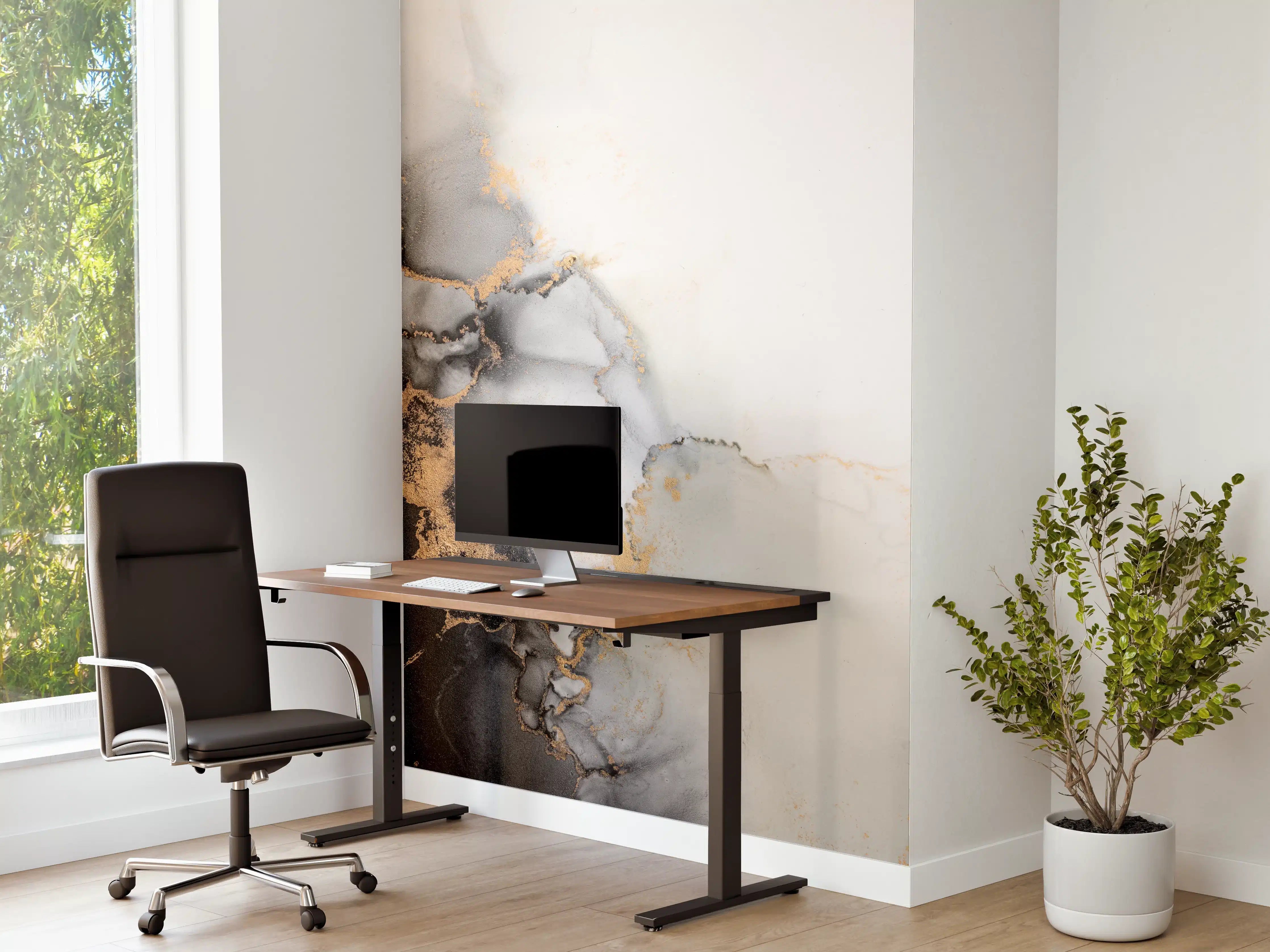 Büro Wandgestaltung - Abstrakte Flüssigkunst - Marmor
