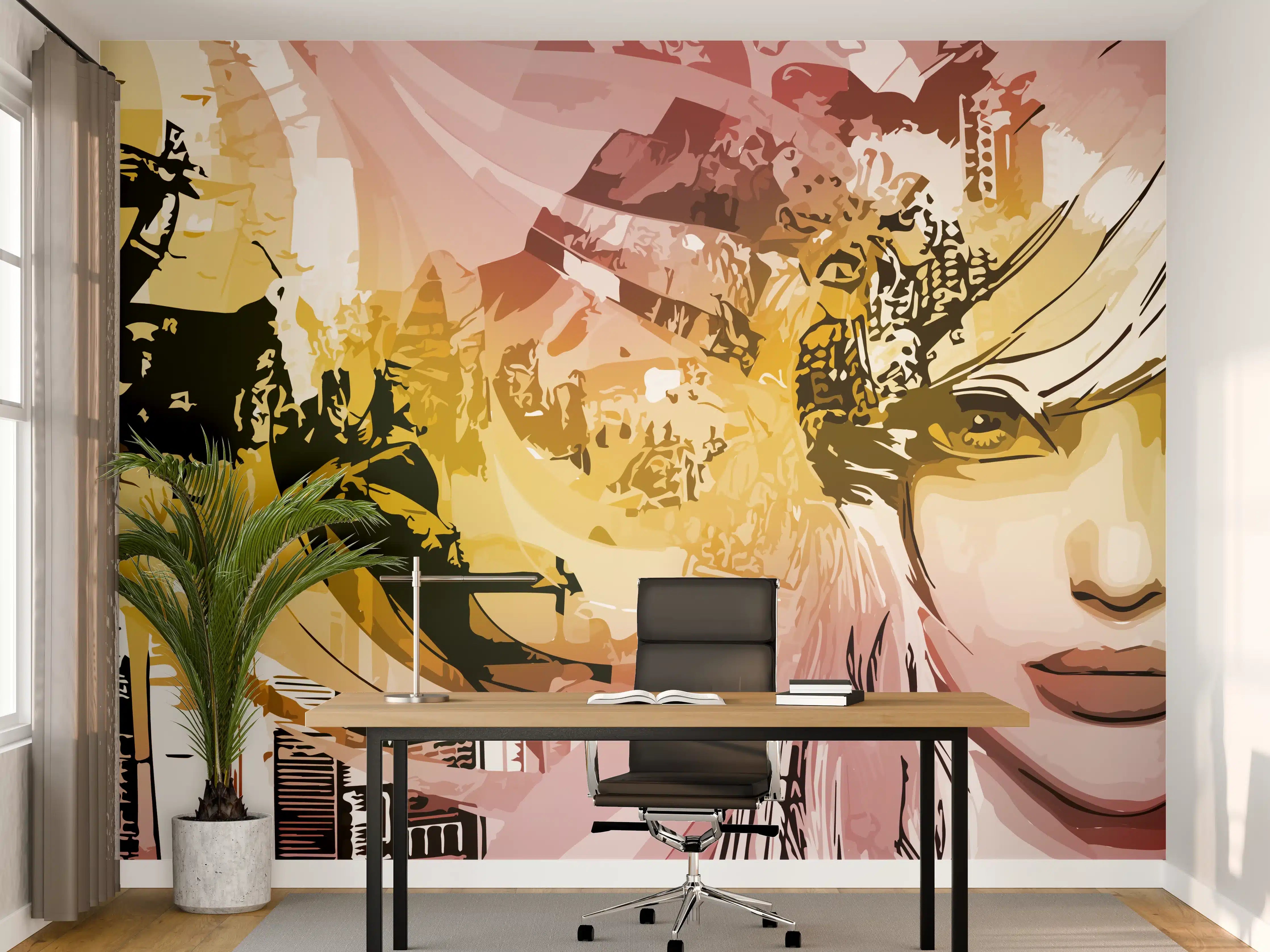 Büro Wandgestaltung - Abstrakte Geometrische Street-Art