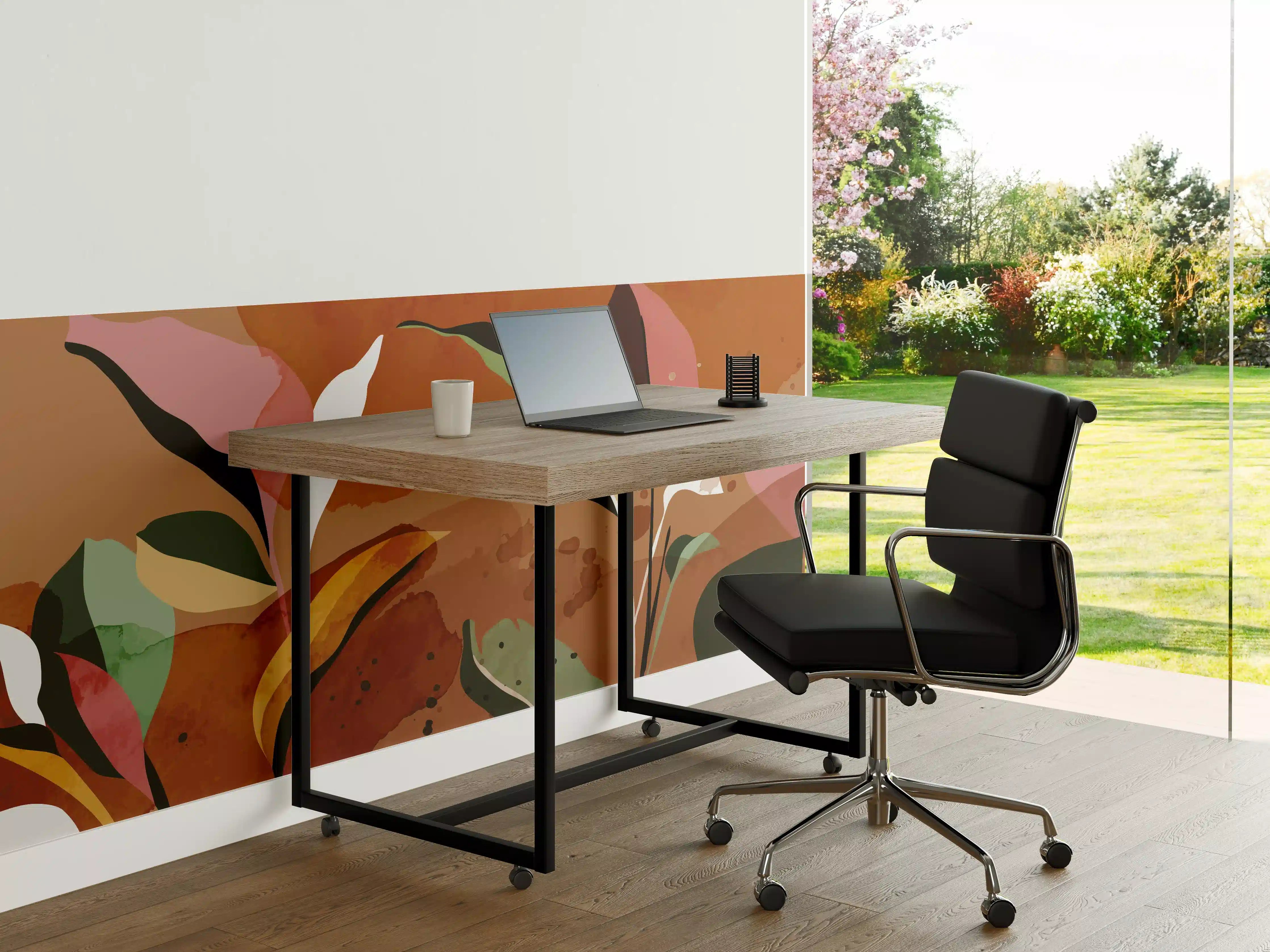 Büro Wandgestaltung - Abstrakte Herbstblatt-Komposition