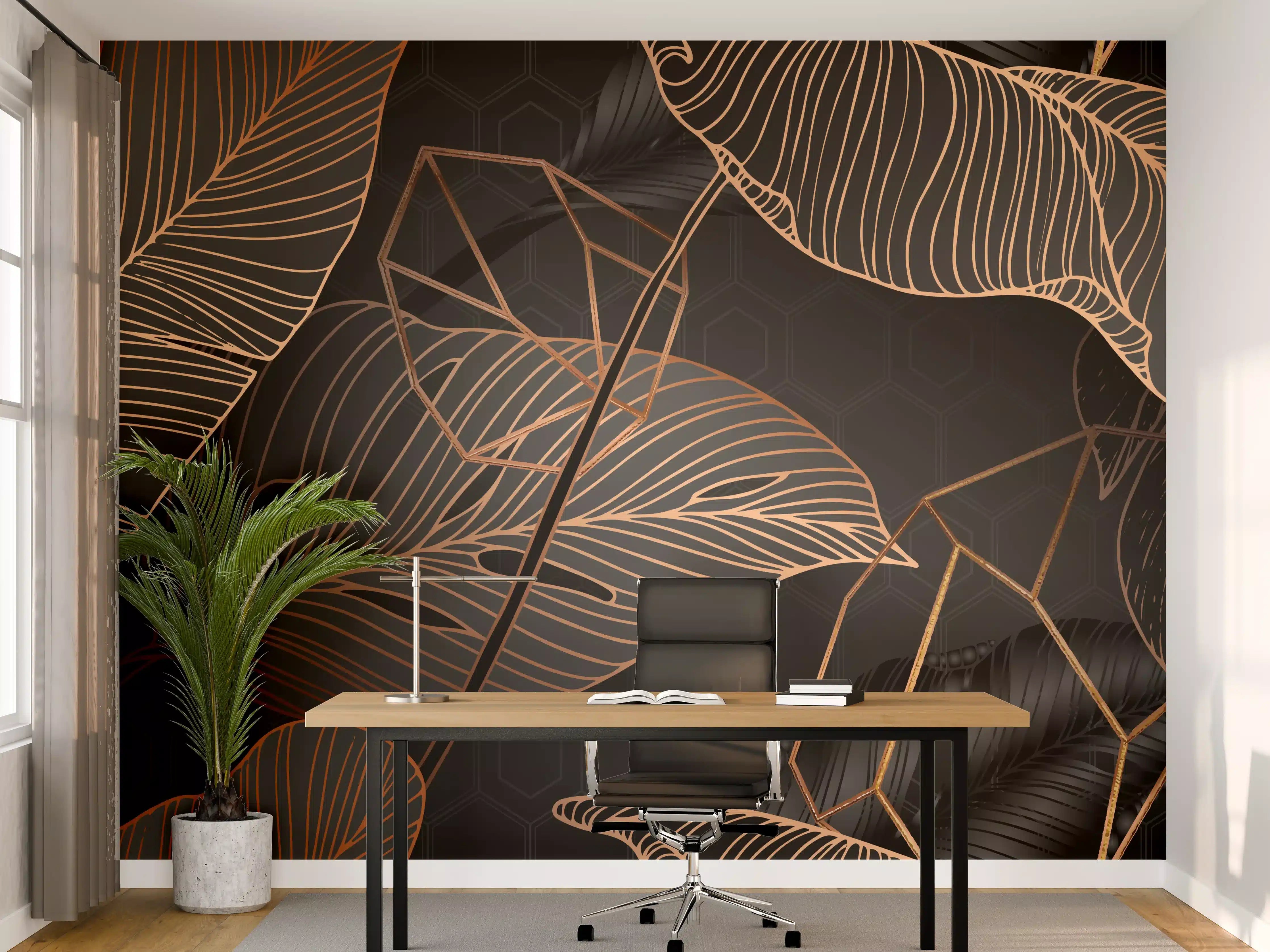 Büro Wandgestaltung - Abstrakte Kupfer Textur Muster