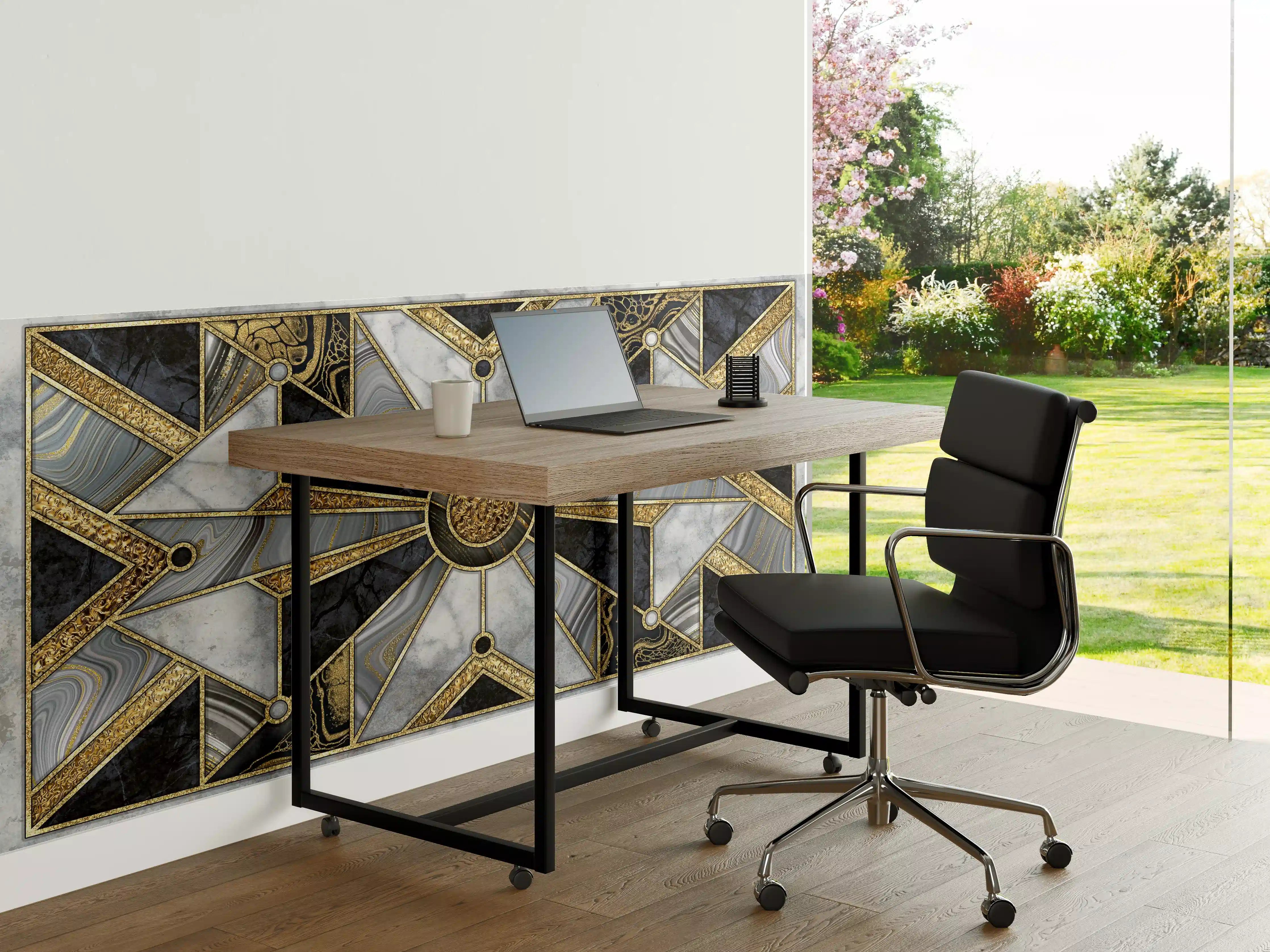 Büro Wandgestaltung - Abstrakte Marmor-Mosaik Wandfliesen 