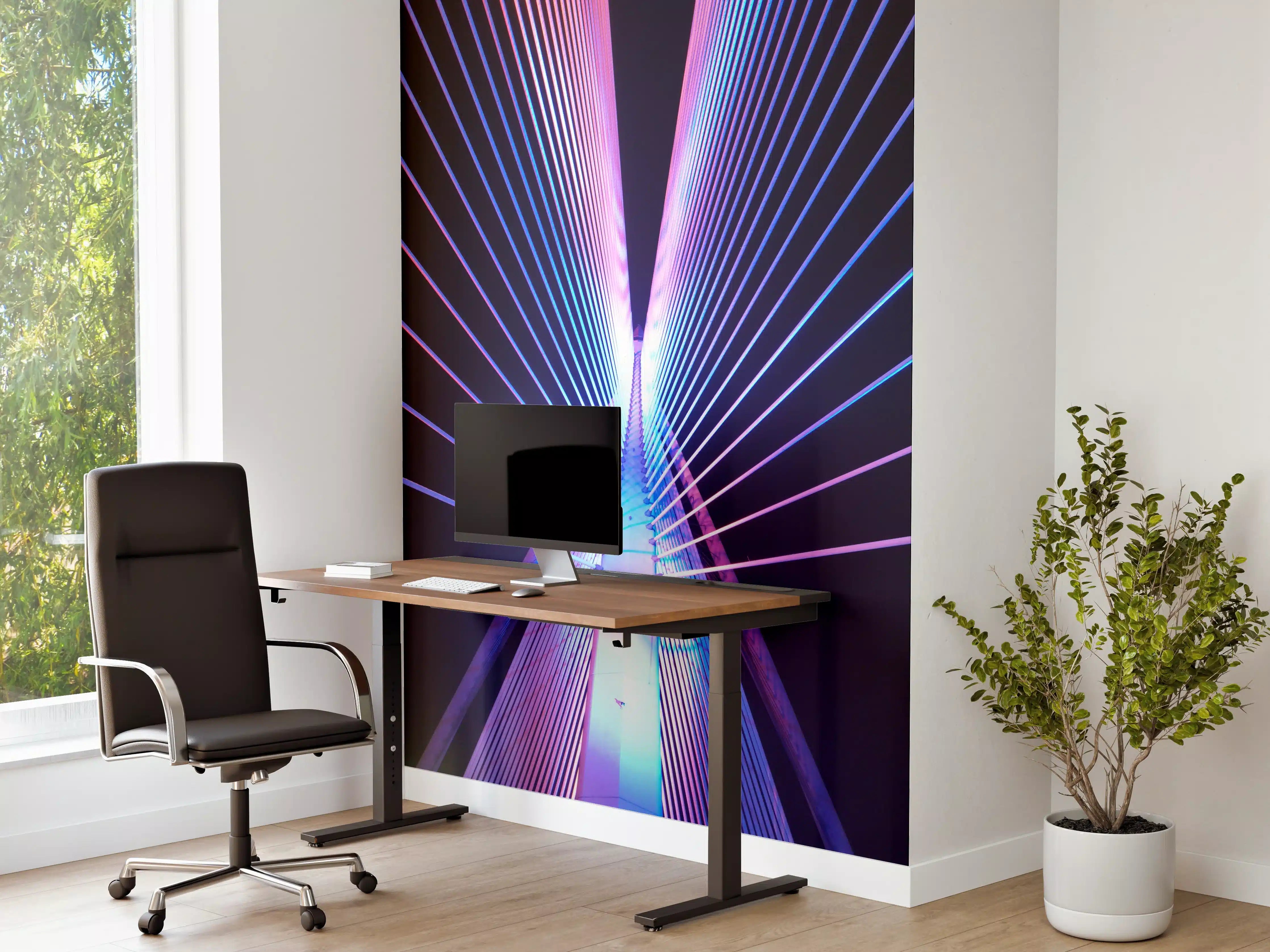 Büro Wandgestaltung - Abstrakte Neon Darstellung