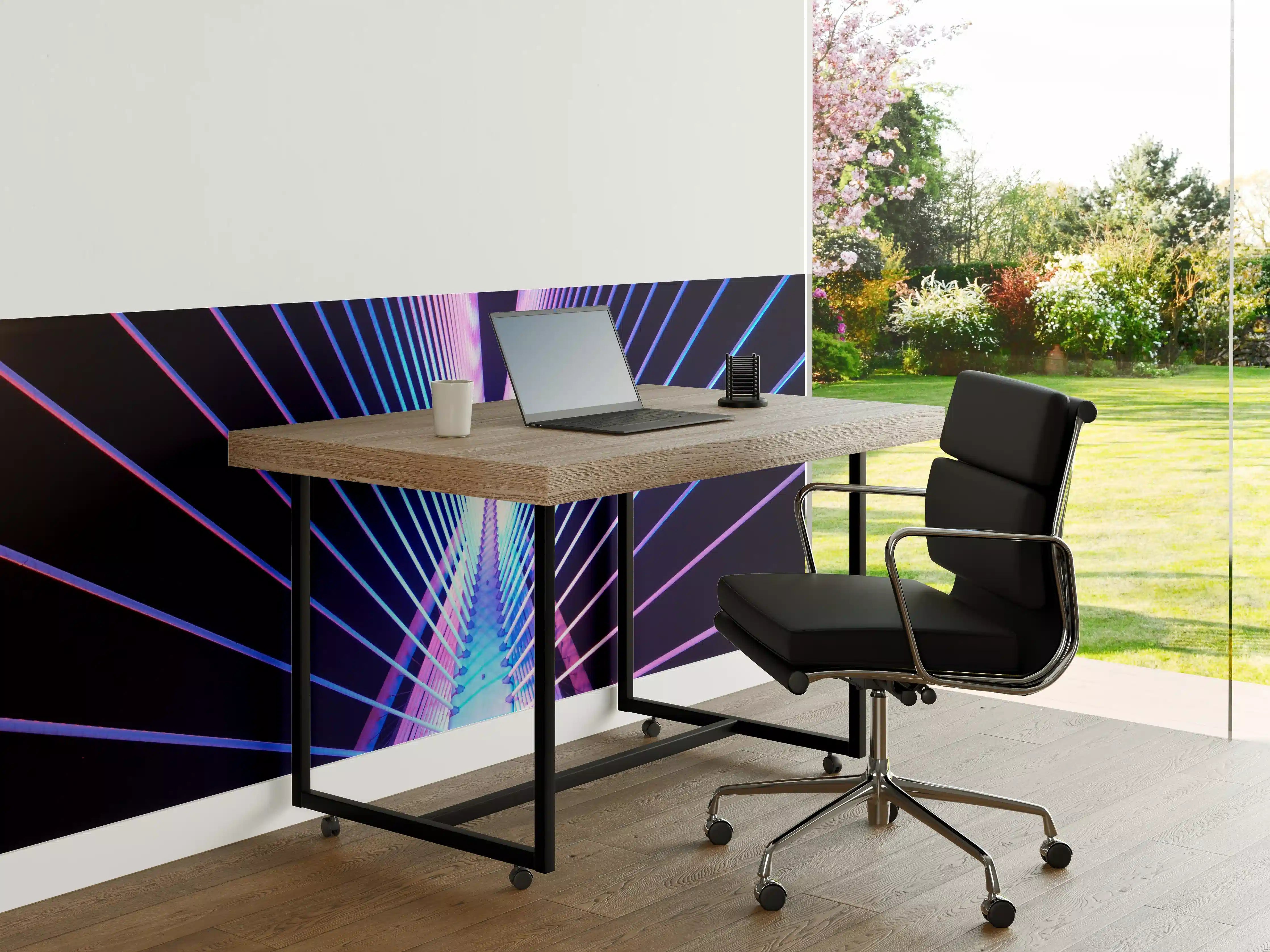 Büro Wandgestaltung - Abstrakte Neon Darstellung