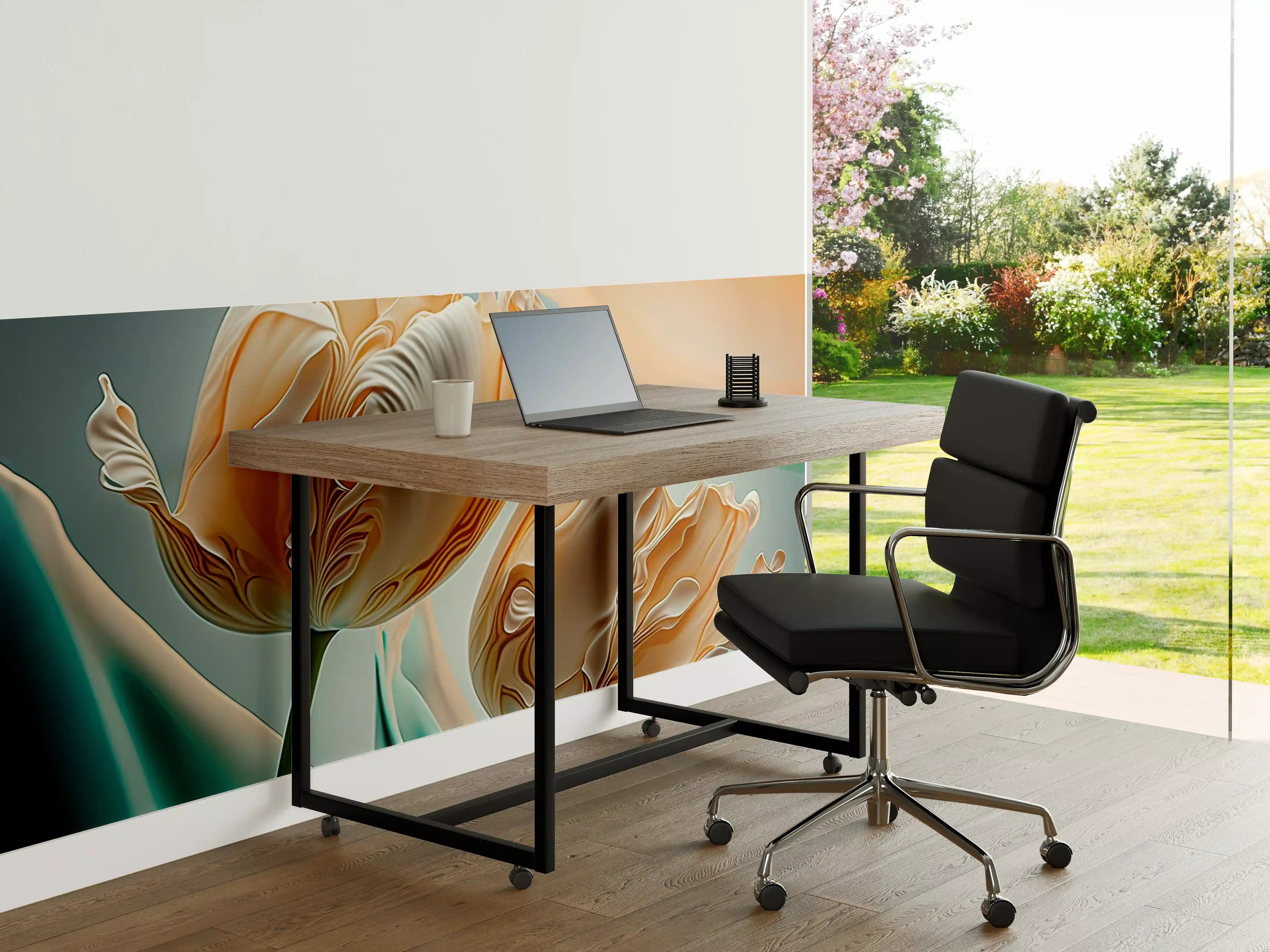 Büro Wandgestaltung - Abstrakte Tulpen Kunstwerk