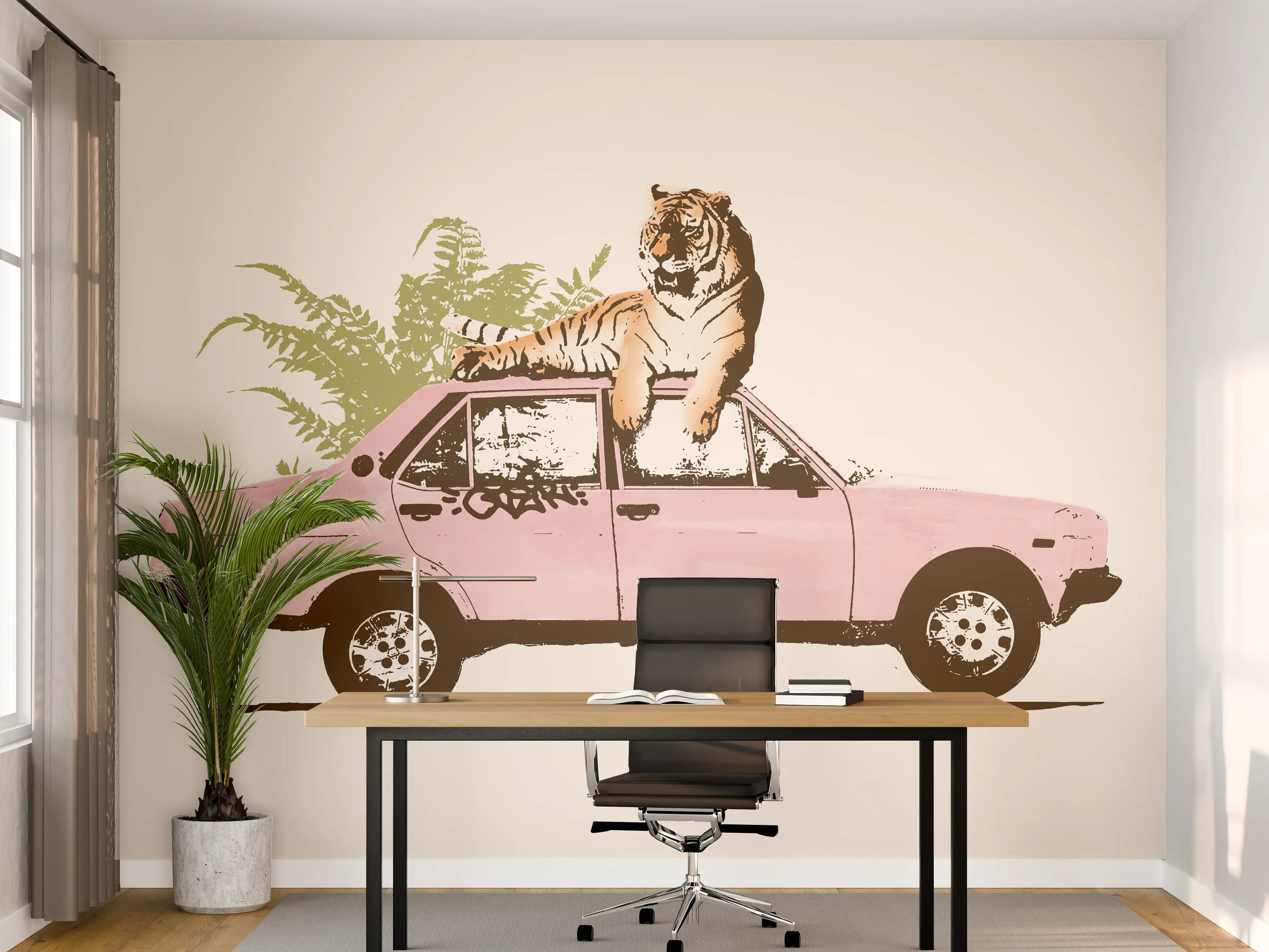 Büro Wandgestaltung - Abstrakte Zeichnung 