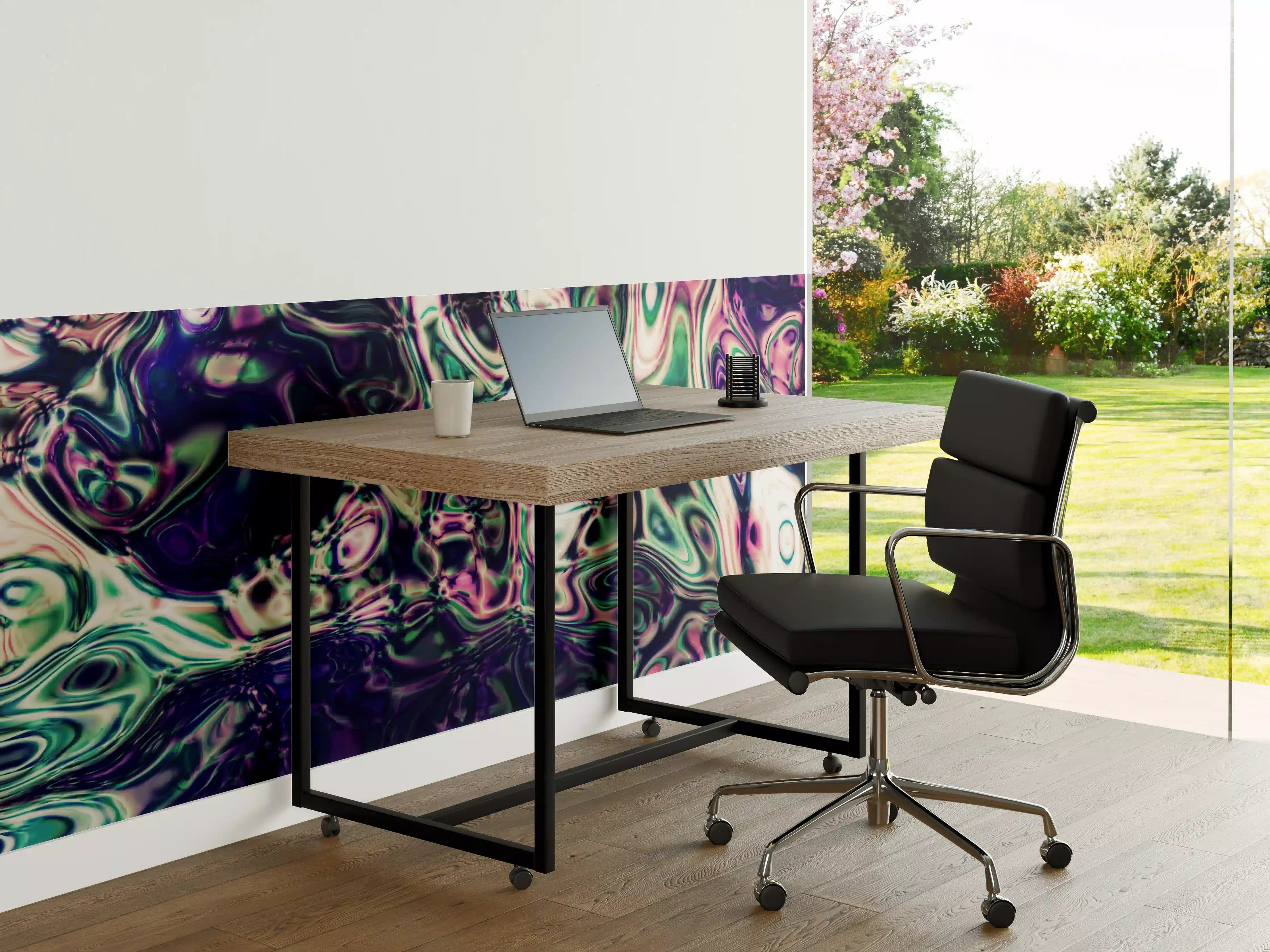 Büro Wandgestaltung - Abstrakte bunte Acrylfarbe
