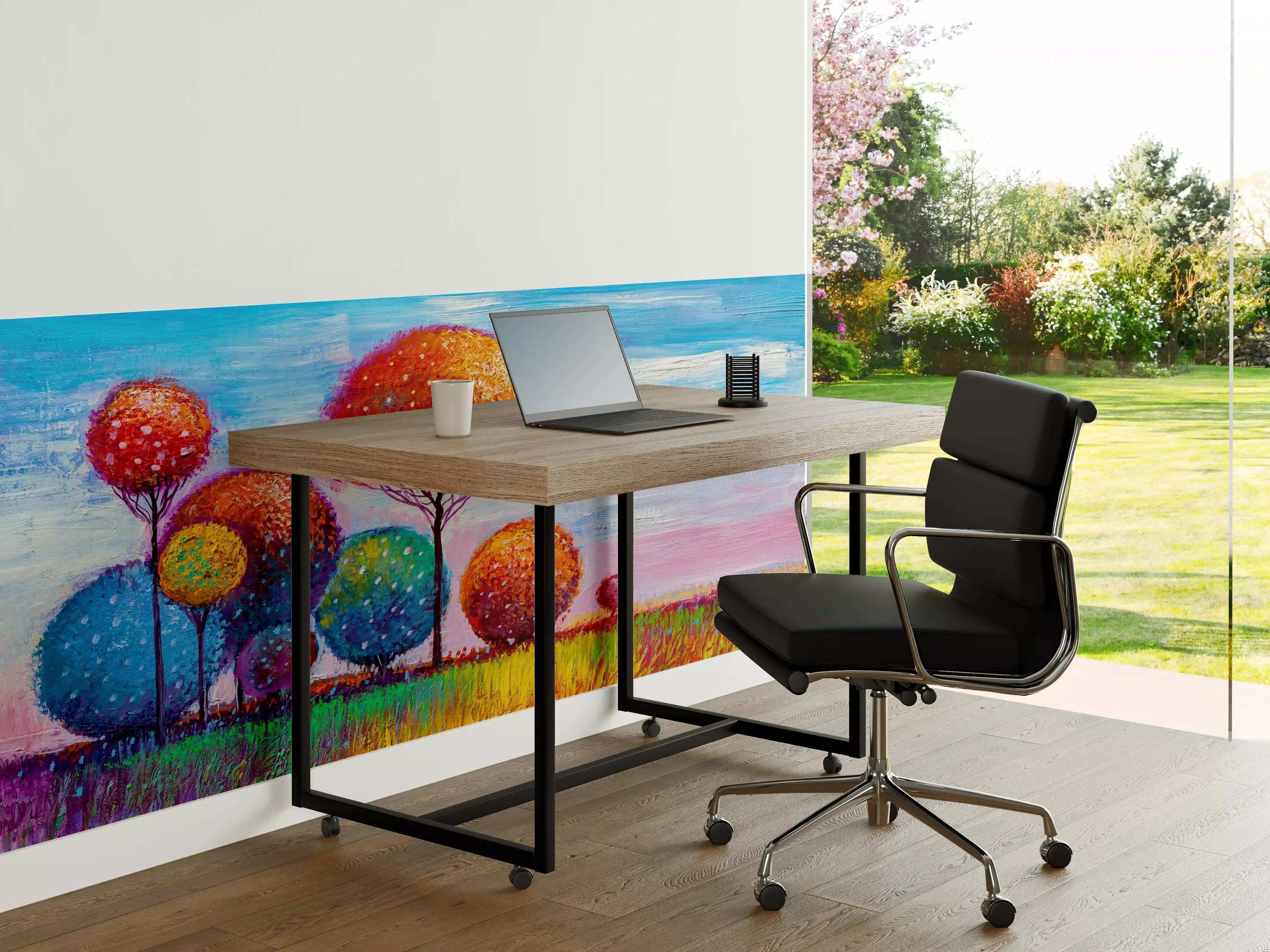 Büro Wandgestaltung - Abstrakte bunte Bäume