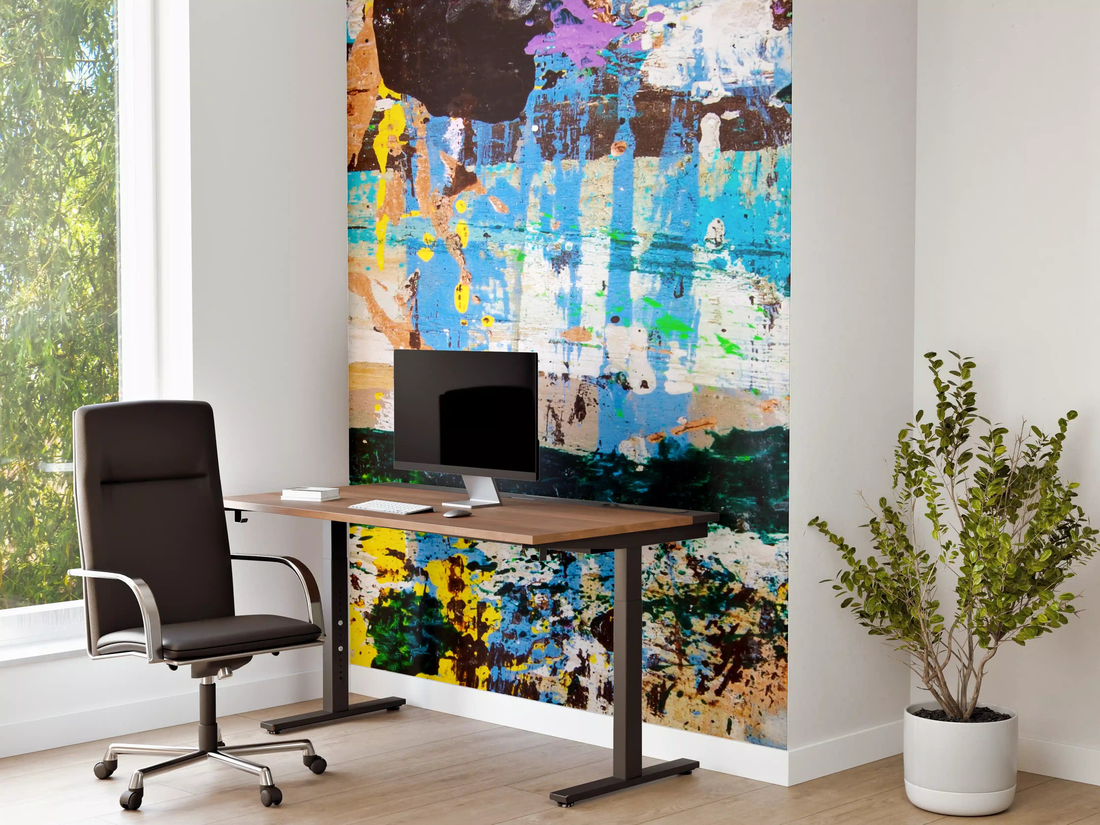 Büro Wandgestaltung - Abstrakte bunte Farbmischung