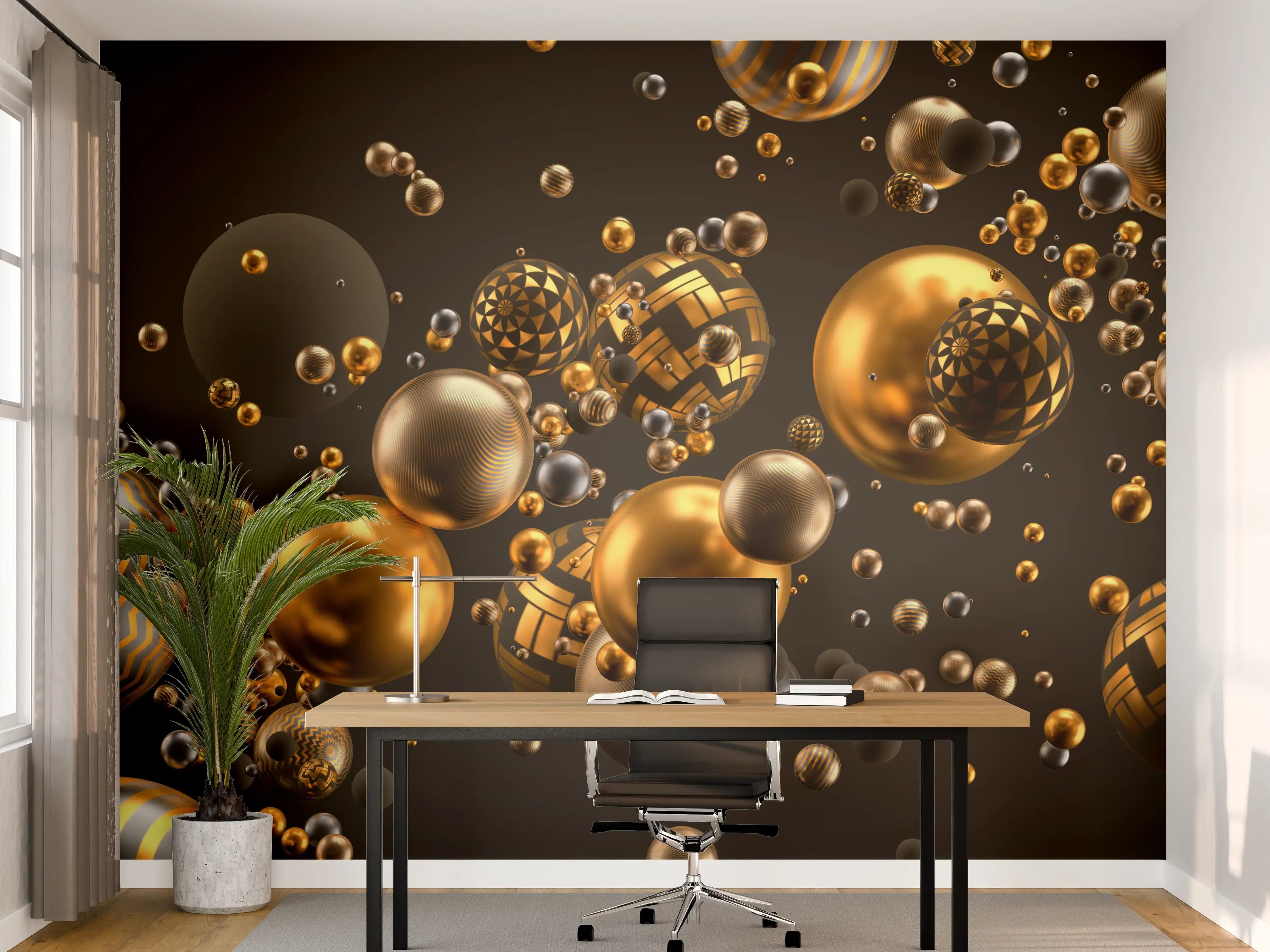 Büro Wandgestaltung - Abstrakter Hintergrund mit Bällen