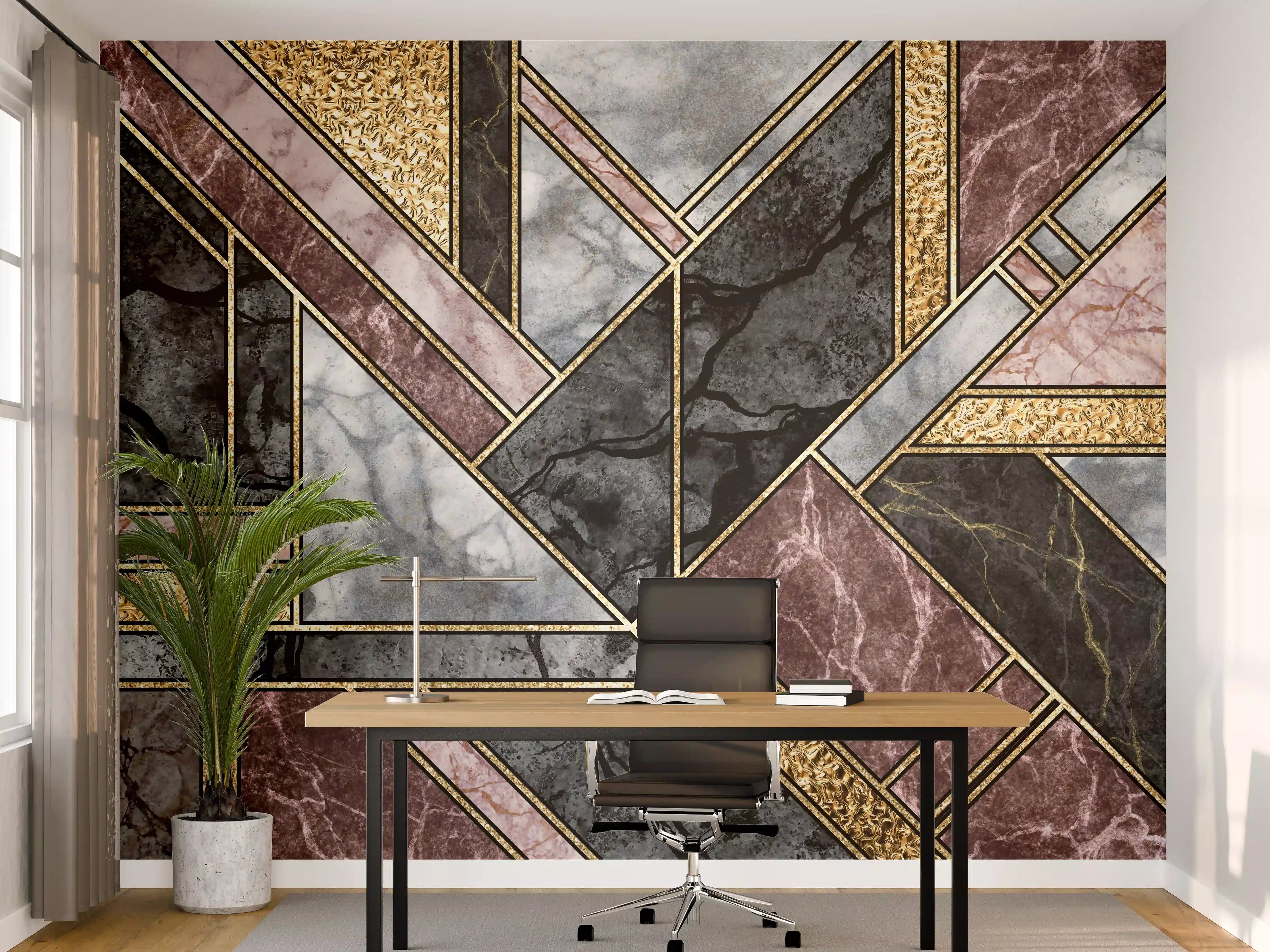 Büro Wandgestaltung - Abstrakter Marmor Mosaik Hintergrund