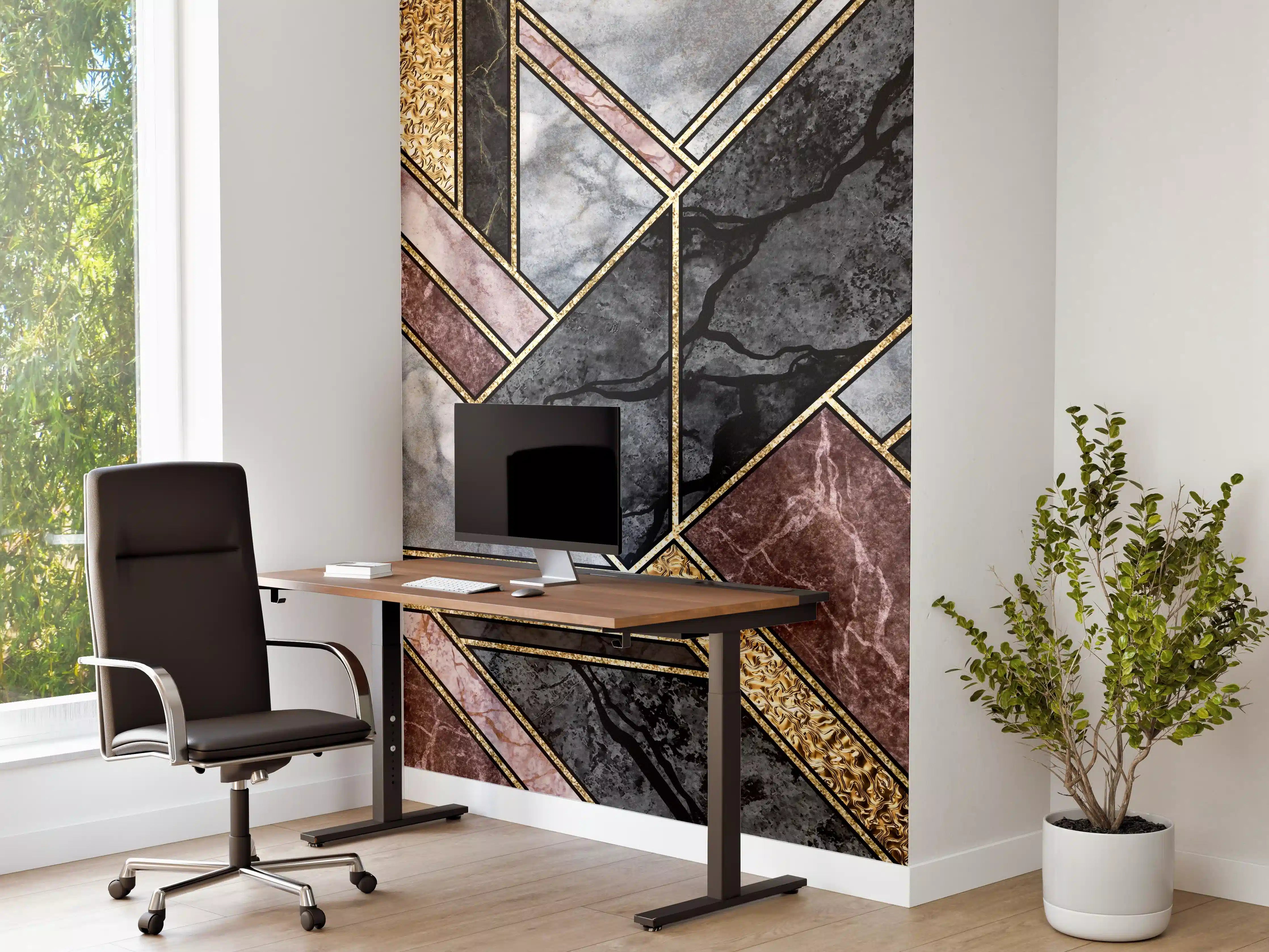 Büro Wandgestaltung - Abstrakter Marmor Mosaik Hintergrund