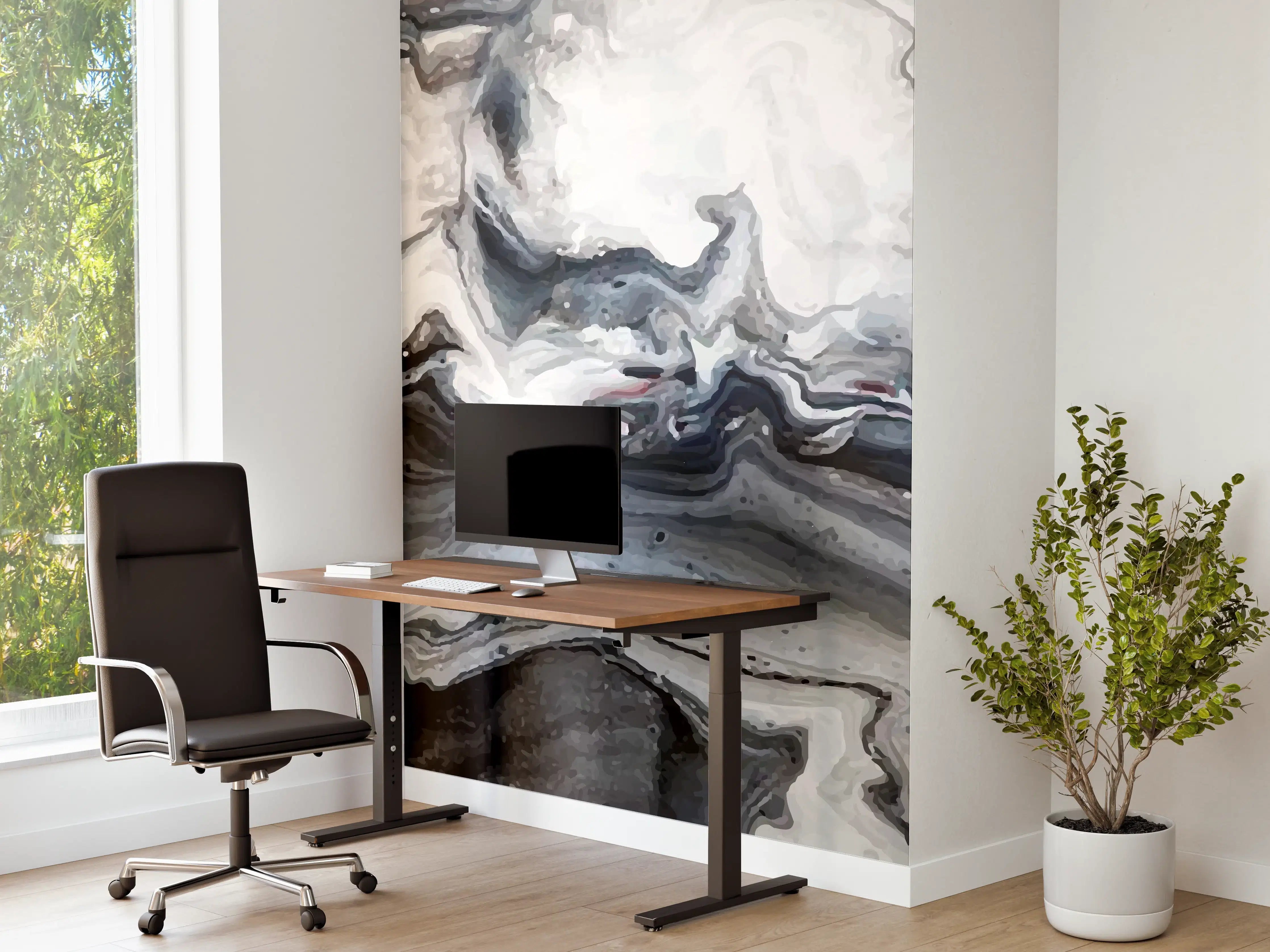 Büro Wandgestaltung - Abstrakter Marmor