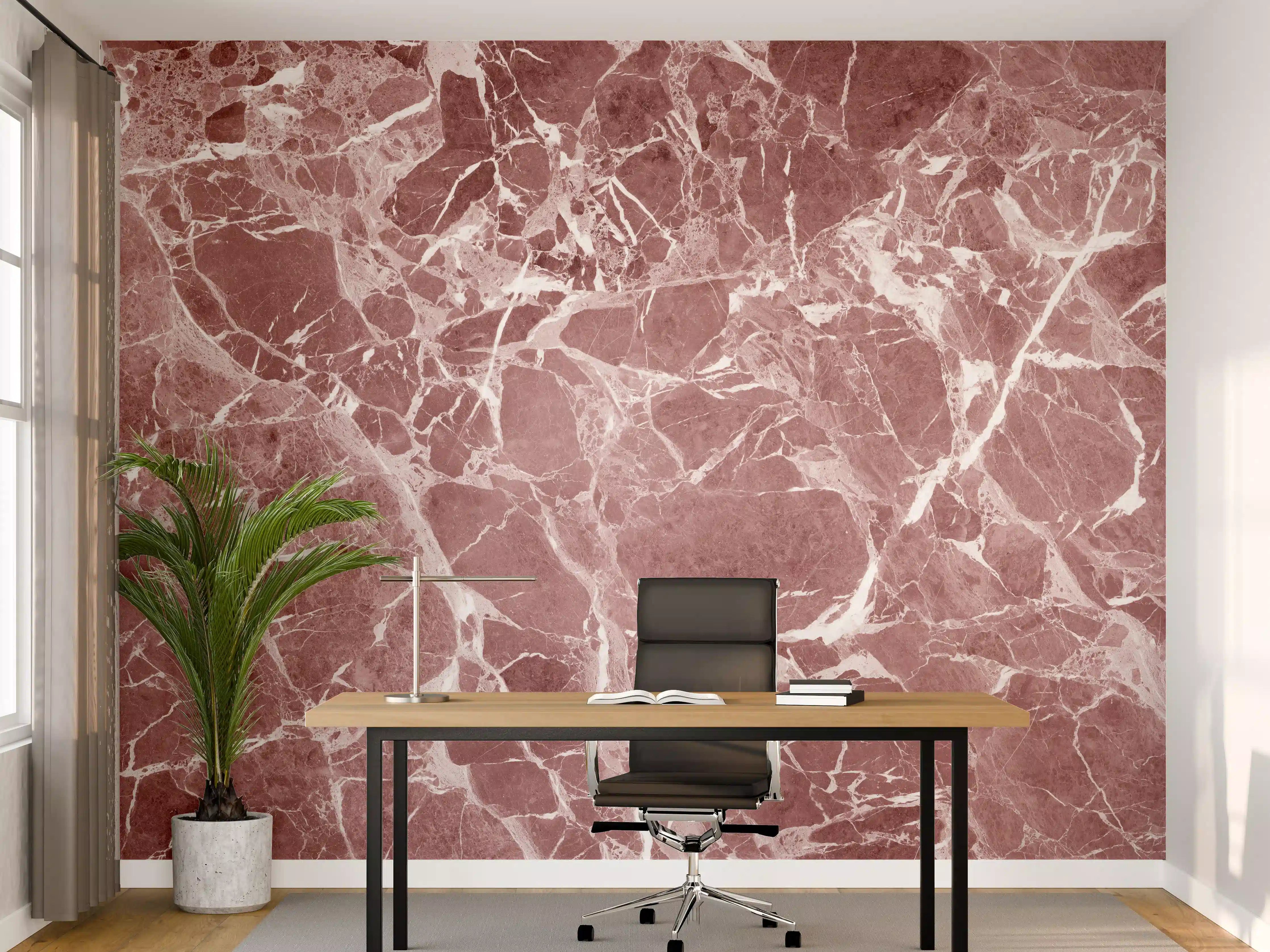 Büro Wandgestaltung - Abstrakter roter Marmor Textur