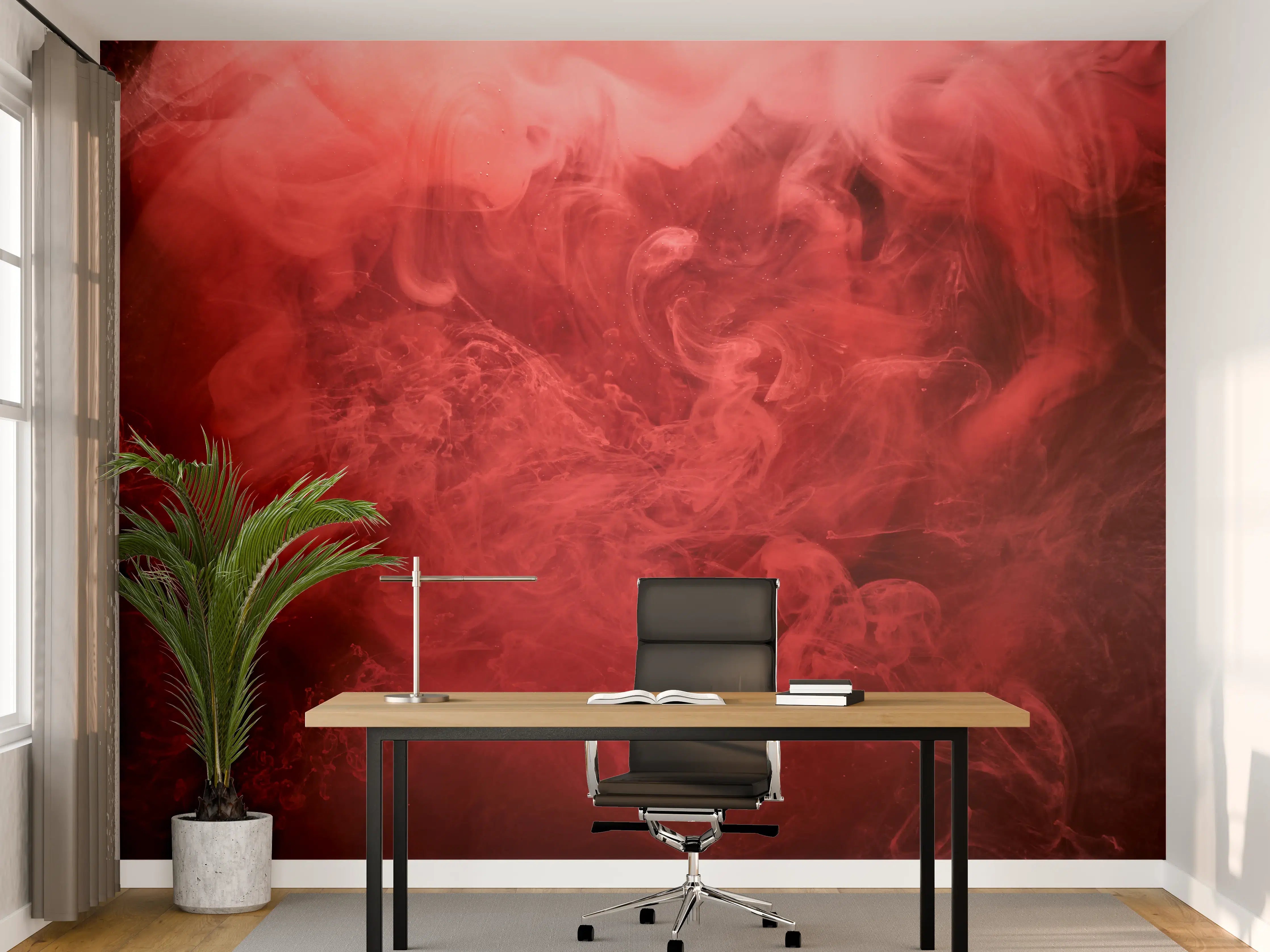 Büro Wandgestaltung - Abstrakter roter Ozean