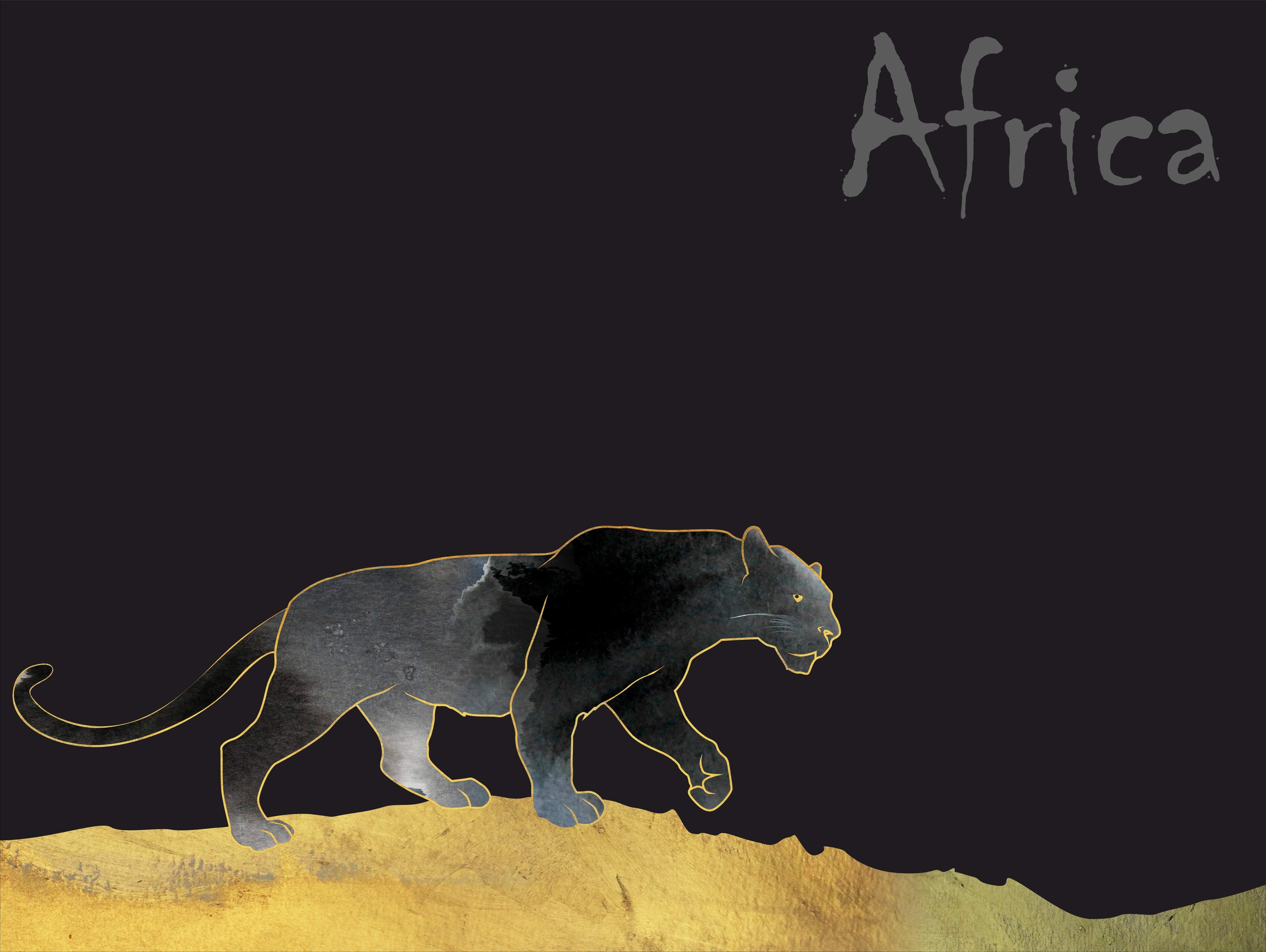 Büro Wandgestaltung-Abstrakter schwarzer Panther