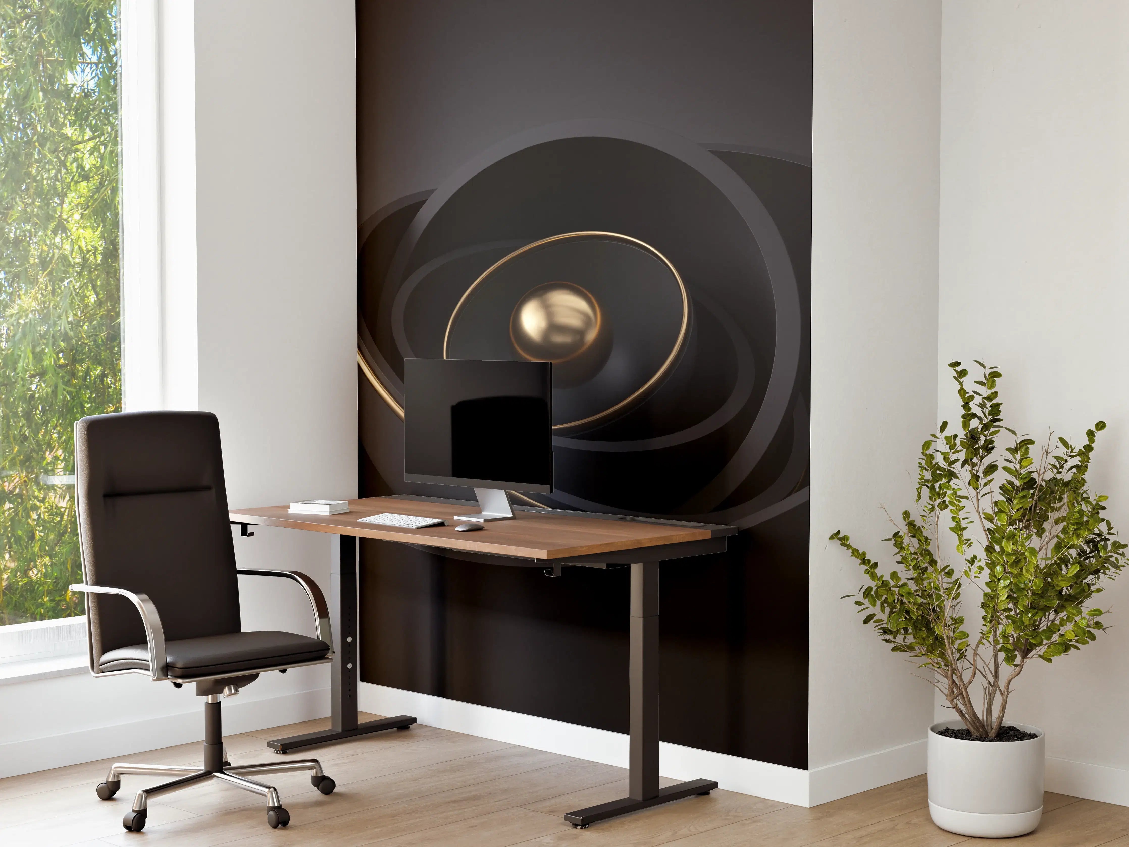 Büro Wandgestaltung - Abstraktes 3D-Design einer Muschel