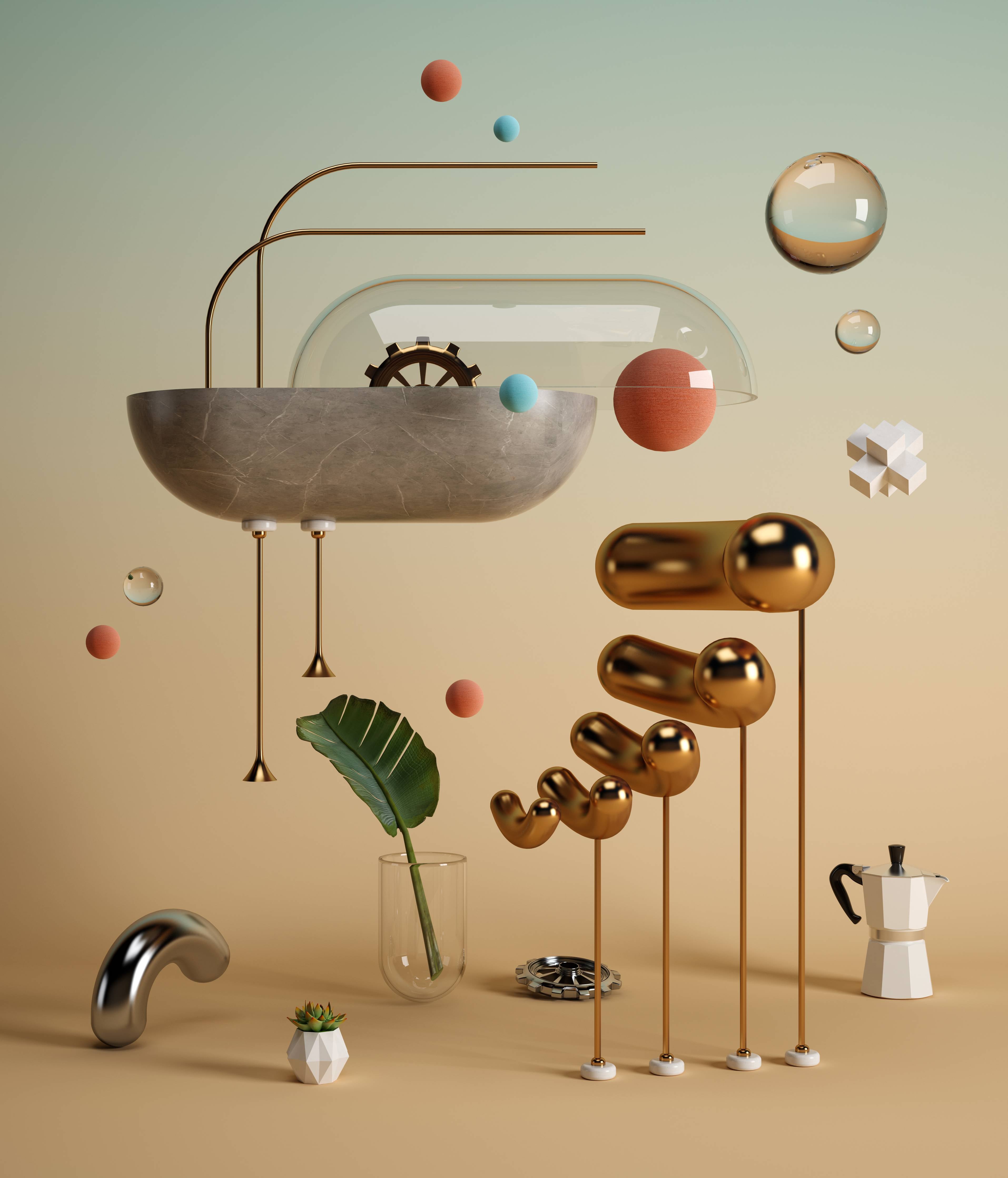 Büro Wandgestaltung-Abstraktes Design - Surrealismus