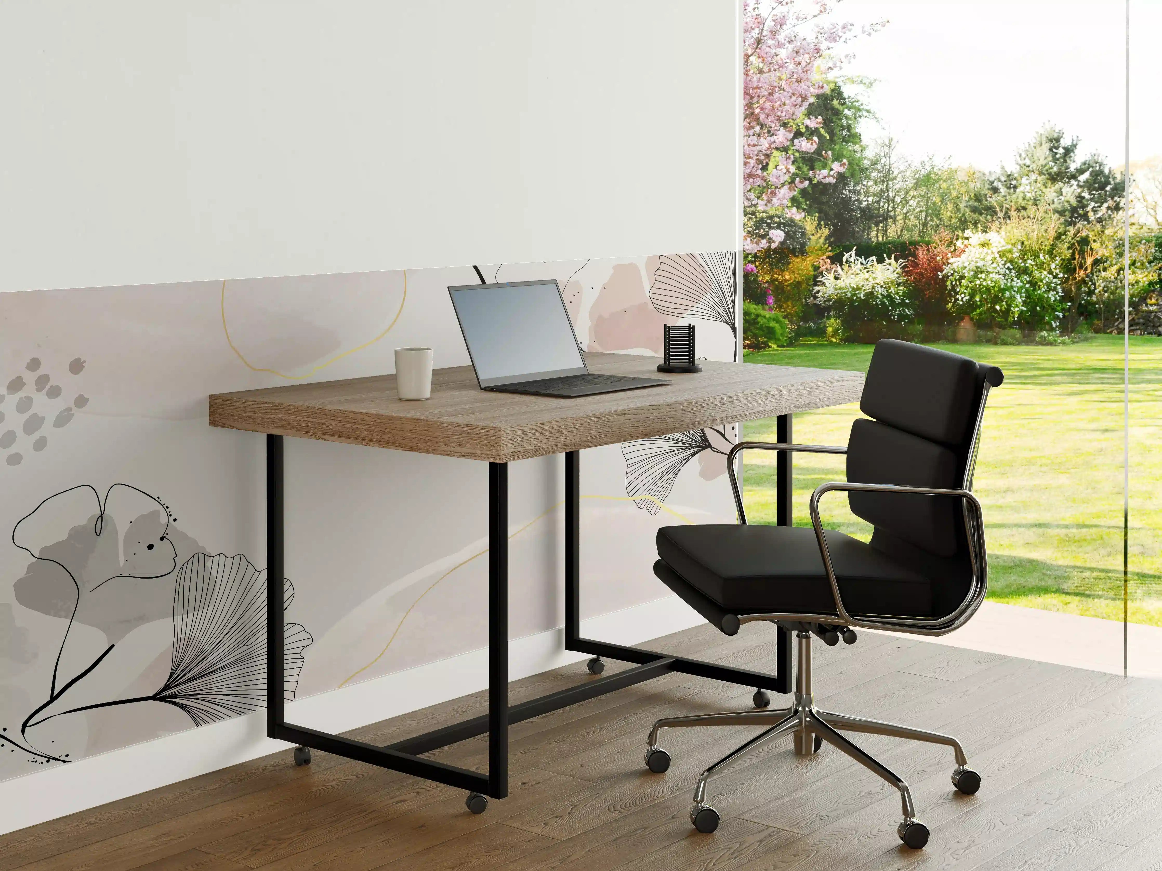 Büro Wandgestaltung - Abstraktes Ginkgo-Blatt Design