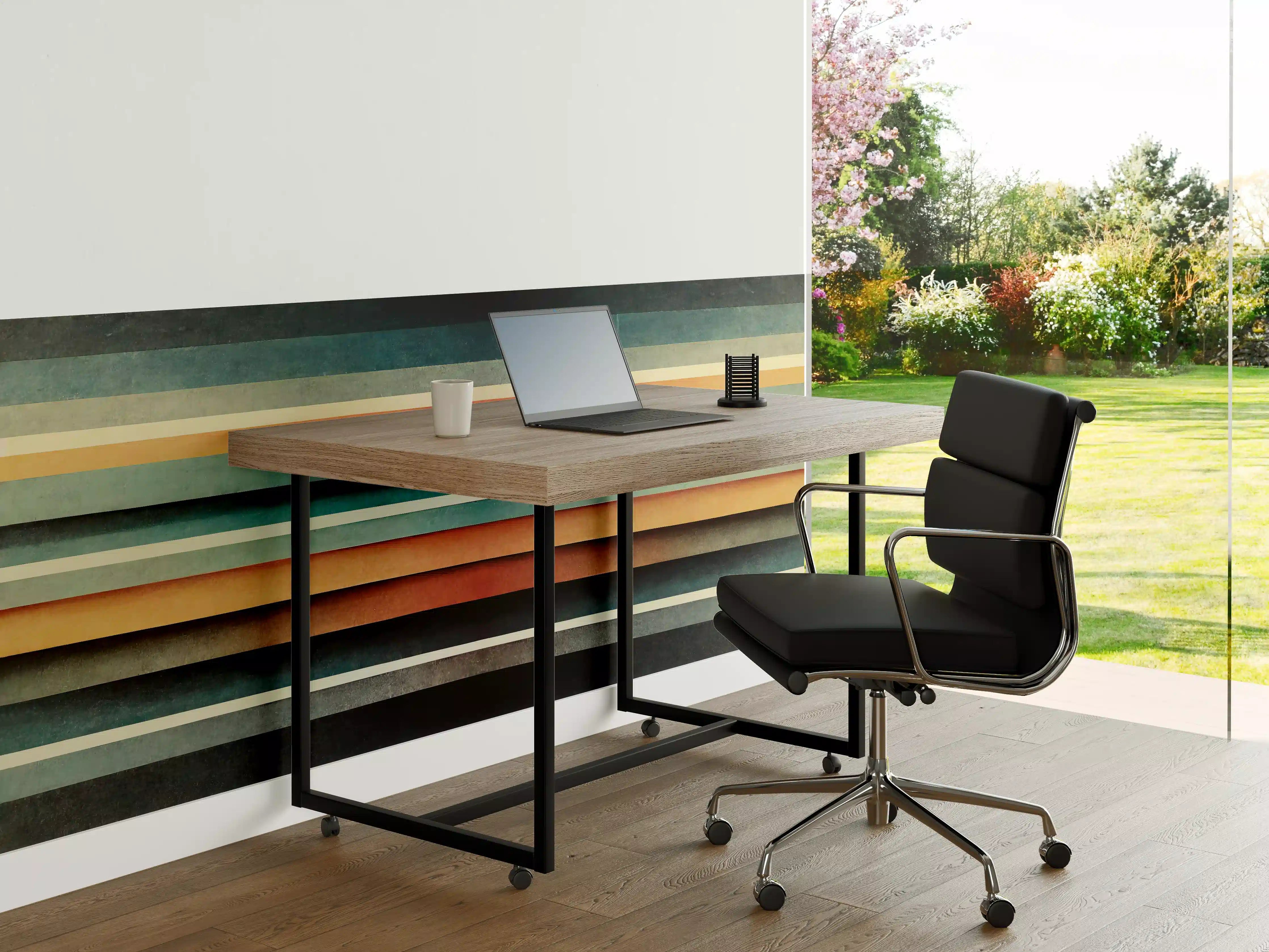 Büro Wandgestaltung - Abstraktes Linien Panorama