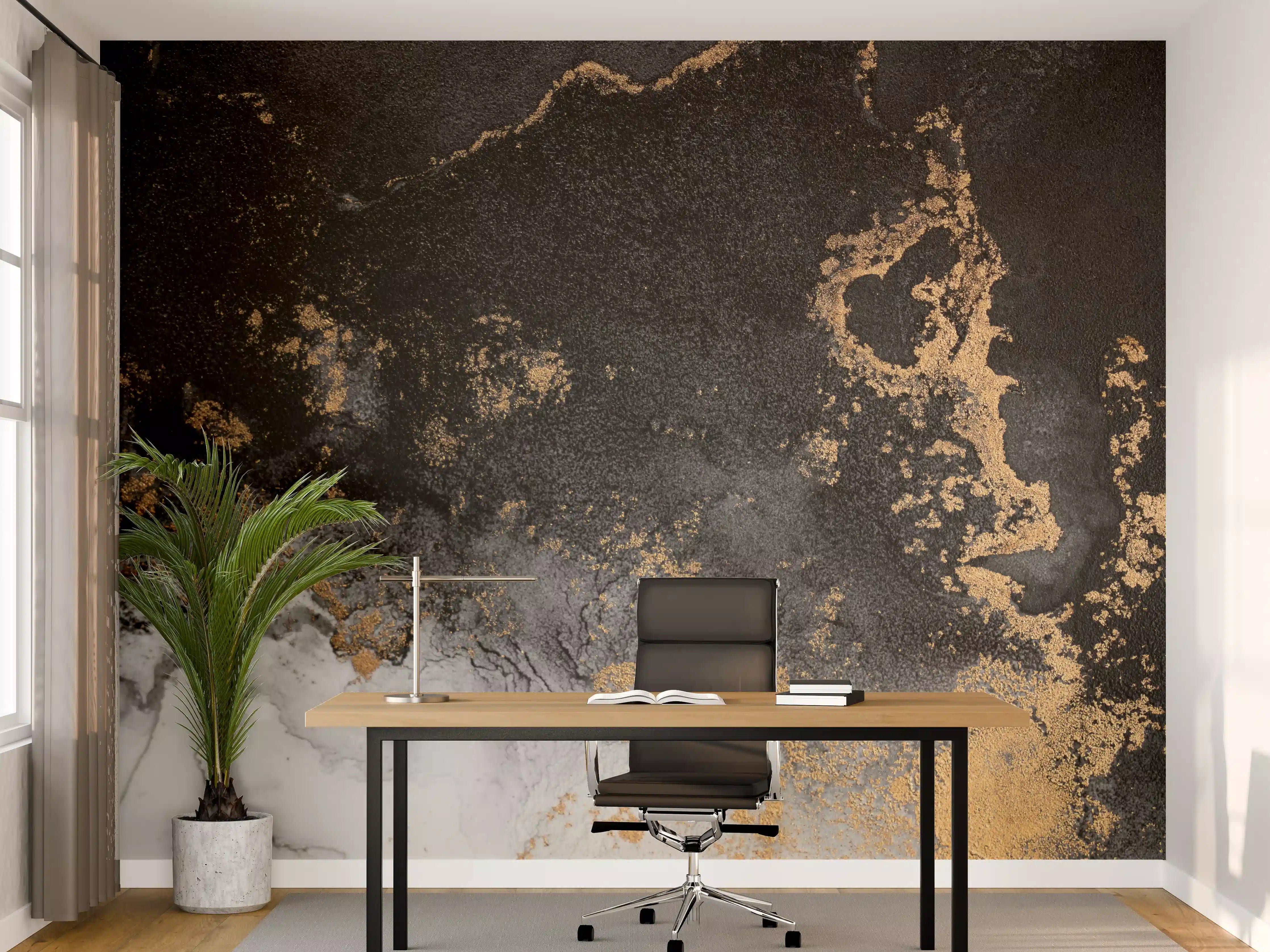 Büro Wandgestaltung - Abstraktes Marmor Design - Flüssigkunst