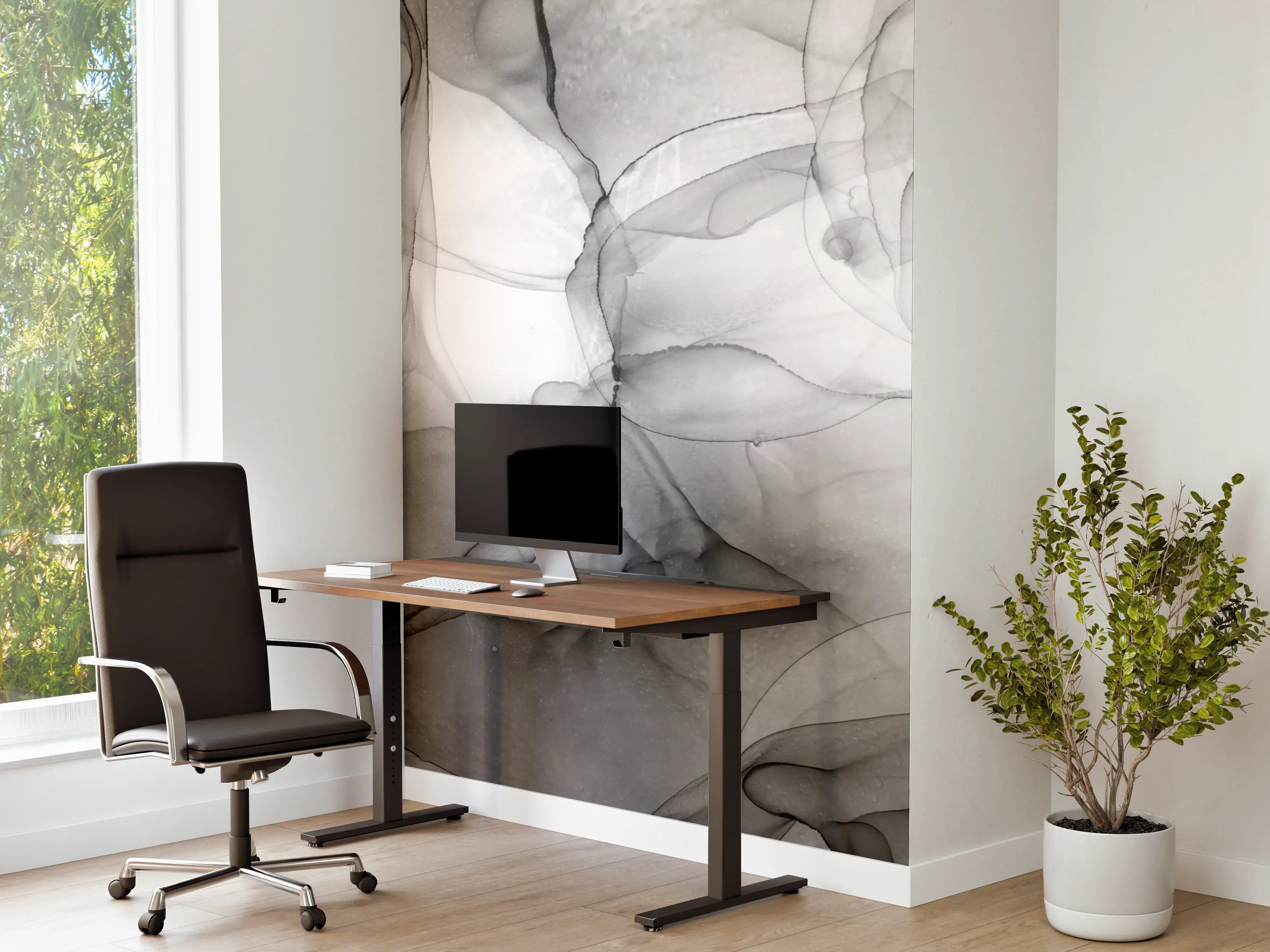 Büro Wandgestaltung - Abstraktes Marmor Tinten Design