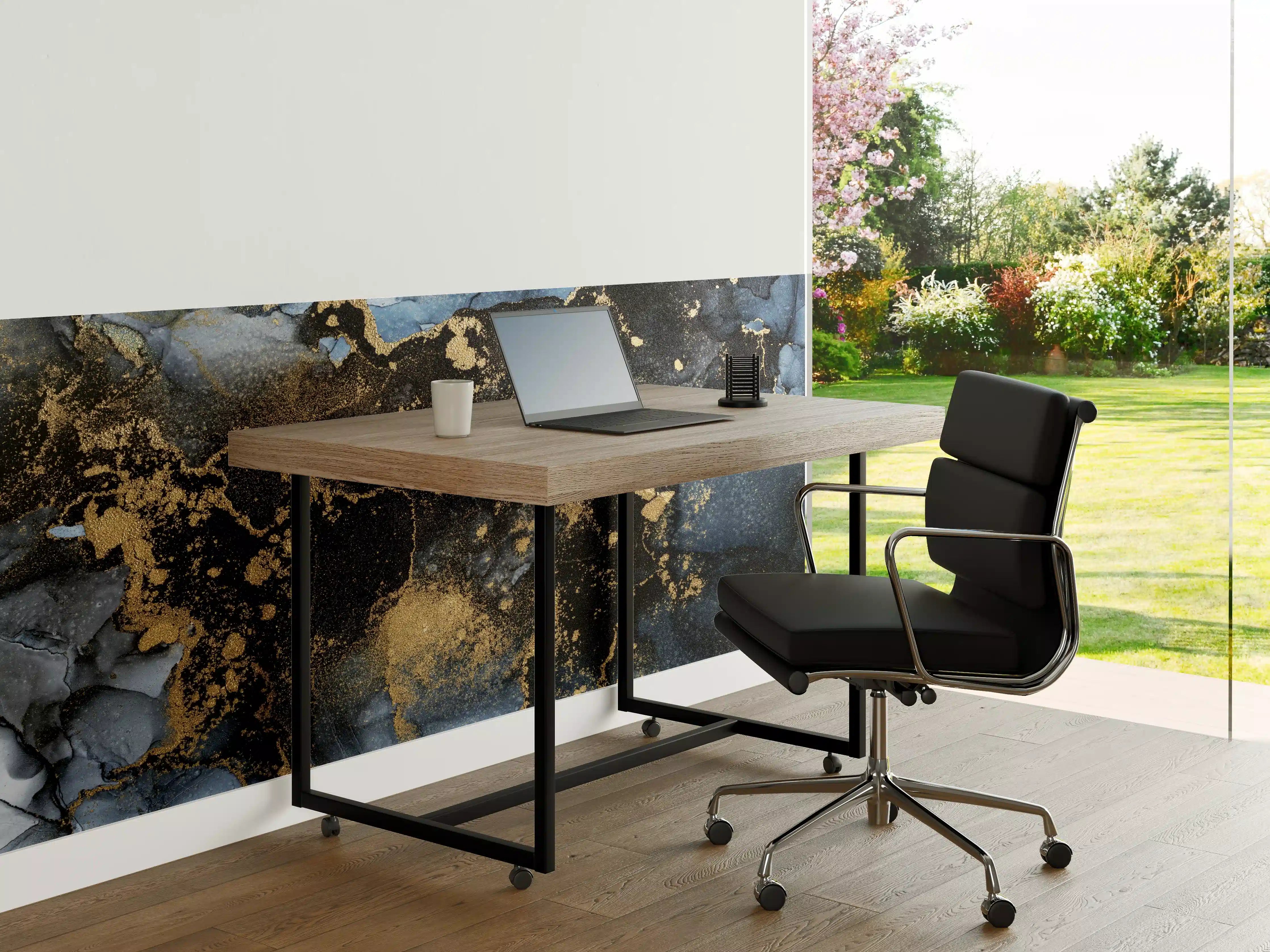 Büro Wandgestaltung - Abstraktes Marmor Wanddesign - Flüssigmalerei